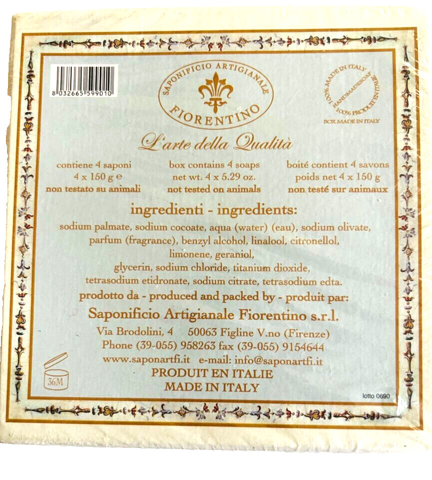 SMITH & VANDIVER GARDENIA GLYCERINE SOAPS PACK OF 3PCS 4 oz x 3 =12oz NIB