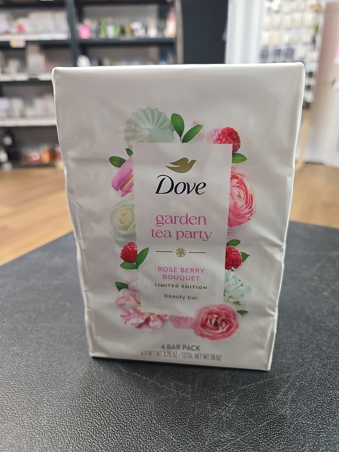 Dove Garden Tea Party SOAP – ROSE BERRY BOUQUET Limited Edition, 3.75 oz, 4 BARS