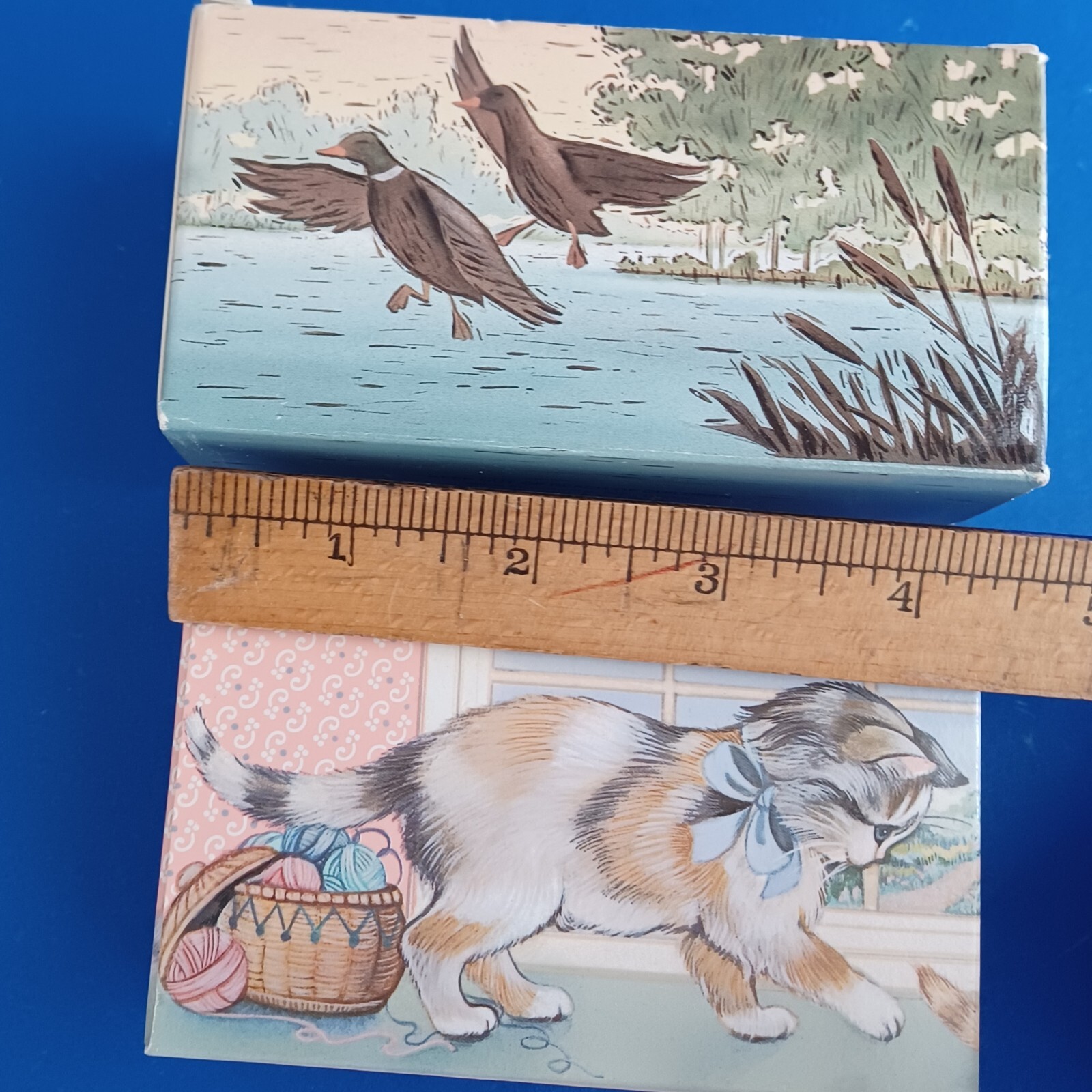 Lot of 2 Vintage Avon Soaps Sporting Duck Soap & Kitty Trio Soaps In Boxes NOS