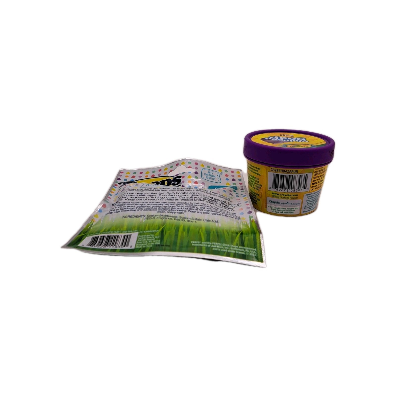 Crayola Whipped Soap 2.82oz.Grape Body Wash + 1 Peeps Bath Chicken Shape
