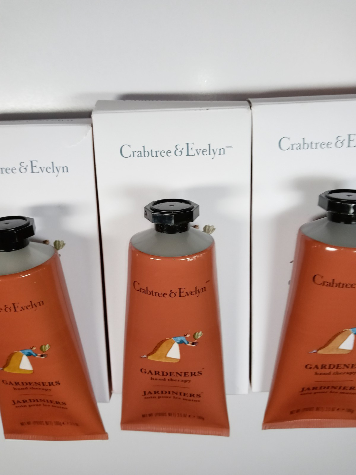 Crabtree & Evelyn Lot of 3 Gardeners Hand Therapy 3x100g/3.5oz NIB