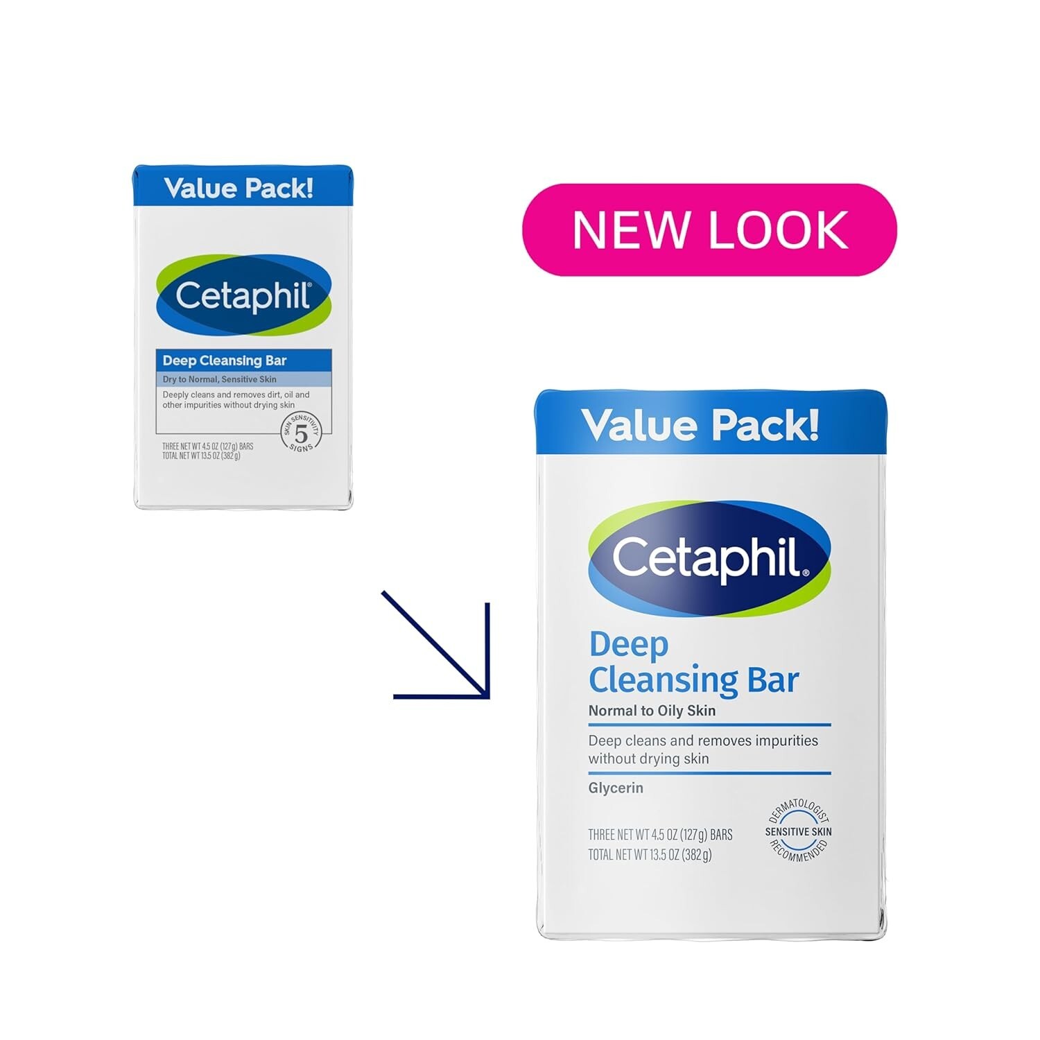 Daily Use Soap-Free Cleansing Bars – Hypoallergenic & Non-Comedogenic, Pack of 3