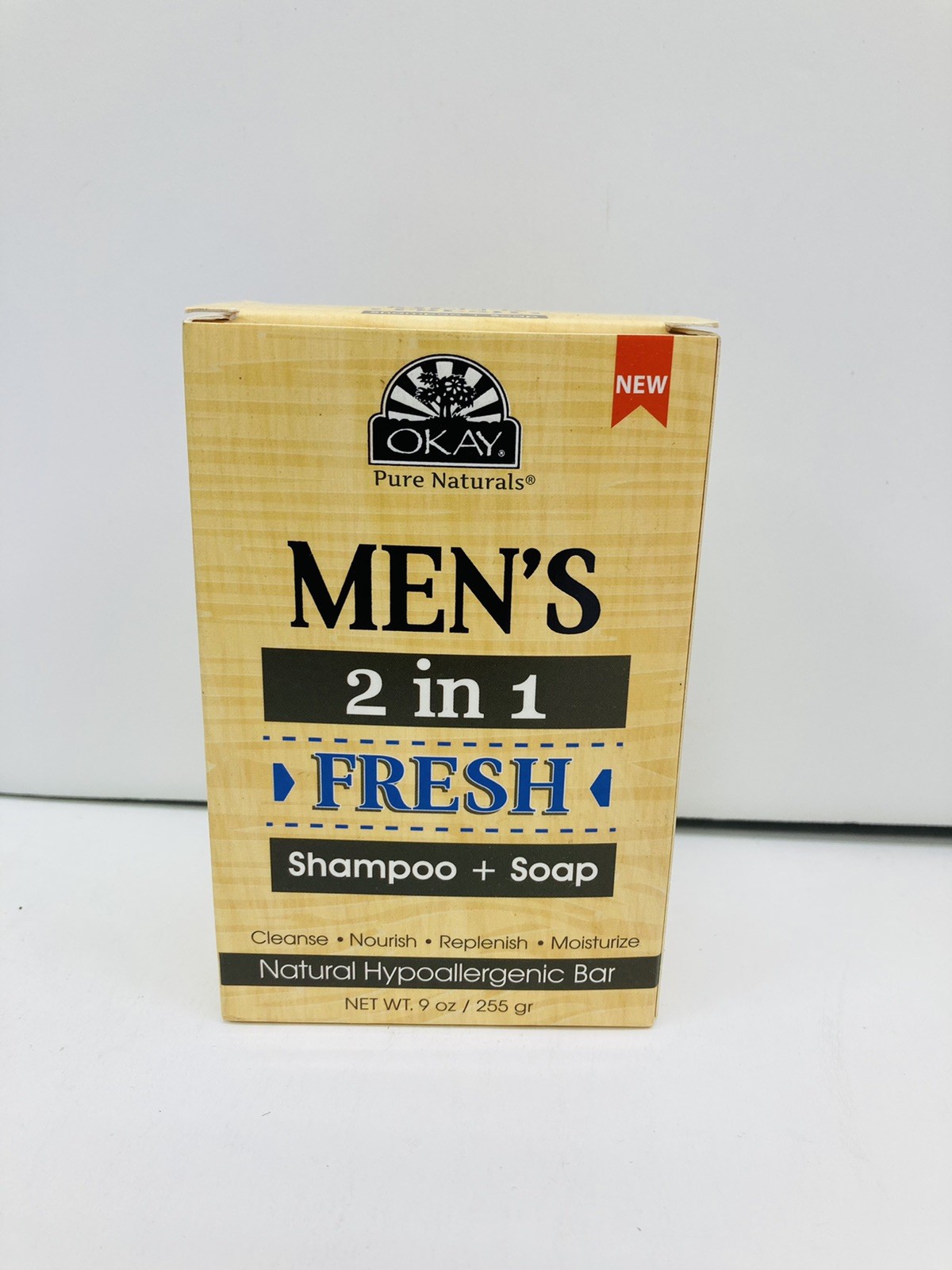 Okay Pure Naturals Men’s 2 In 1 FRESH Shampoo + Soap 9 Oz Lot of 3