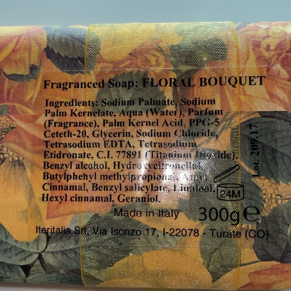 Floral Fragranced Bar Soap Sapone Tradizionale Traditional Italy New Gift Idea