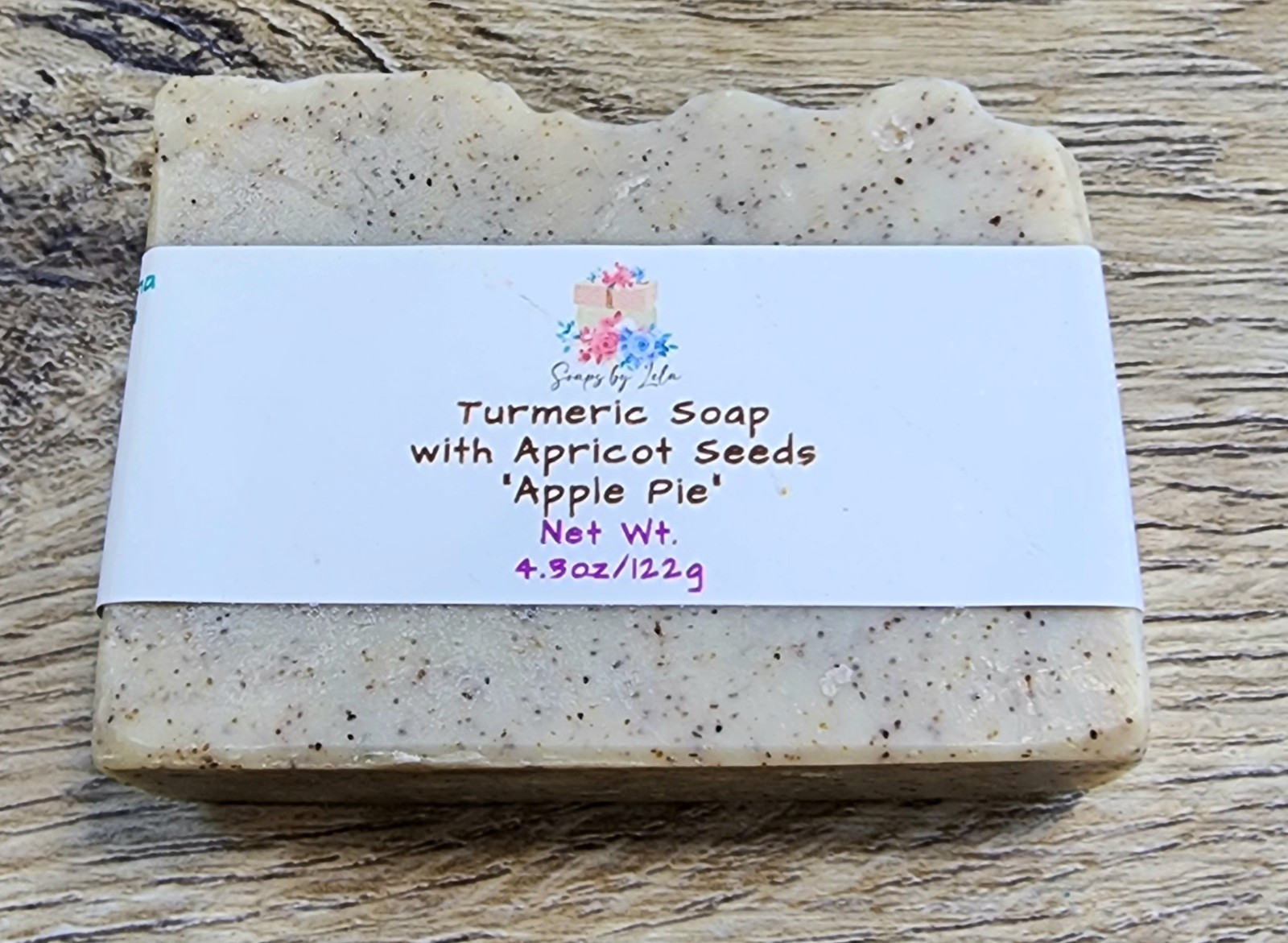 Turmeric soap with apricot seeds, handmade in small batches
