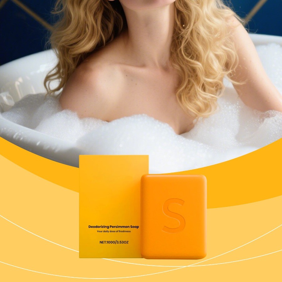1~3PCS Persimmon Soap Bar Body Odor Control Deodorant Soap for Men&Women 2026NEW