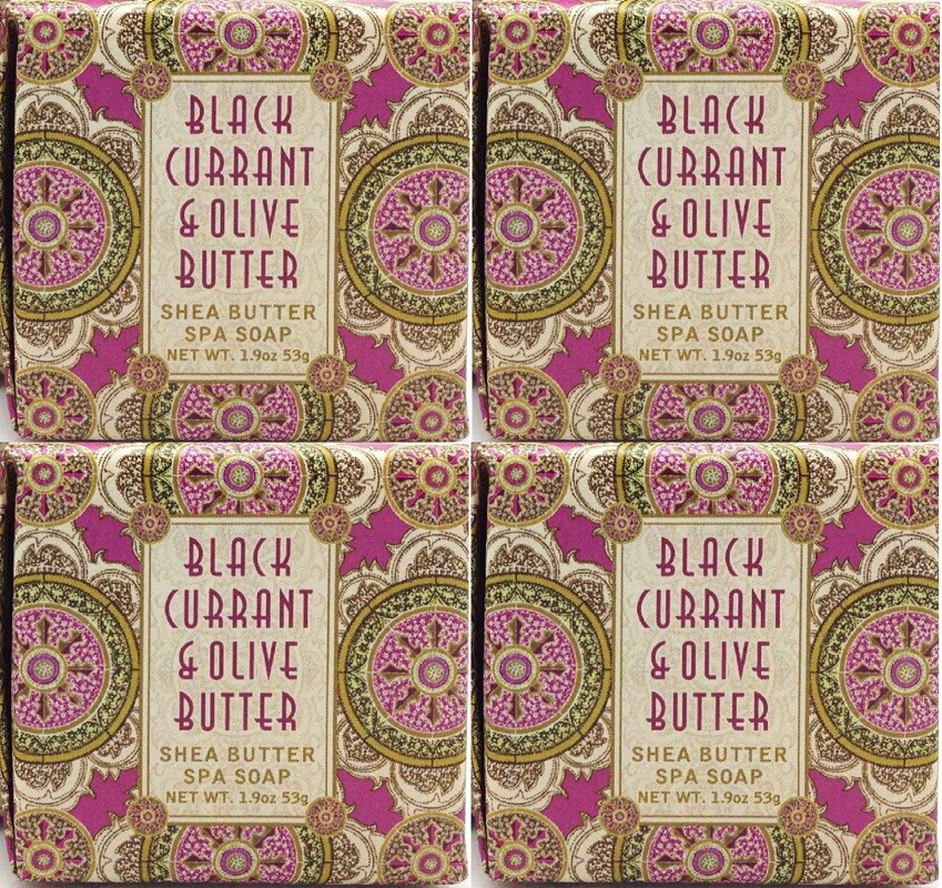 Greenwich Bay 1.9oz Soap, Black Currant & Olive Butter – Set of 4 (R5H026)