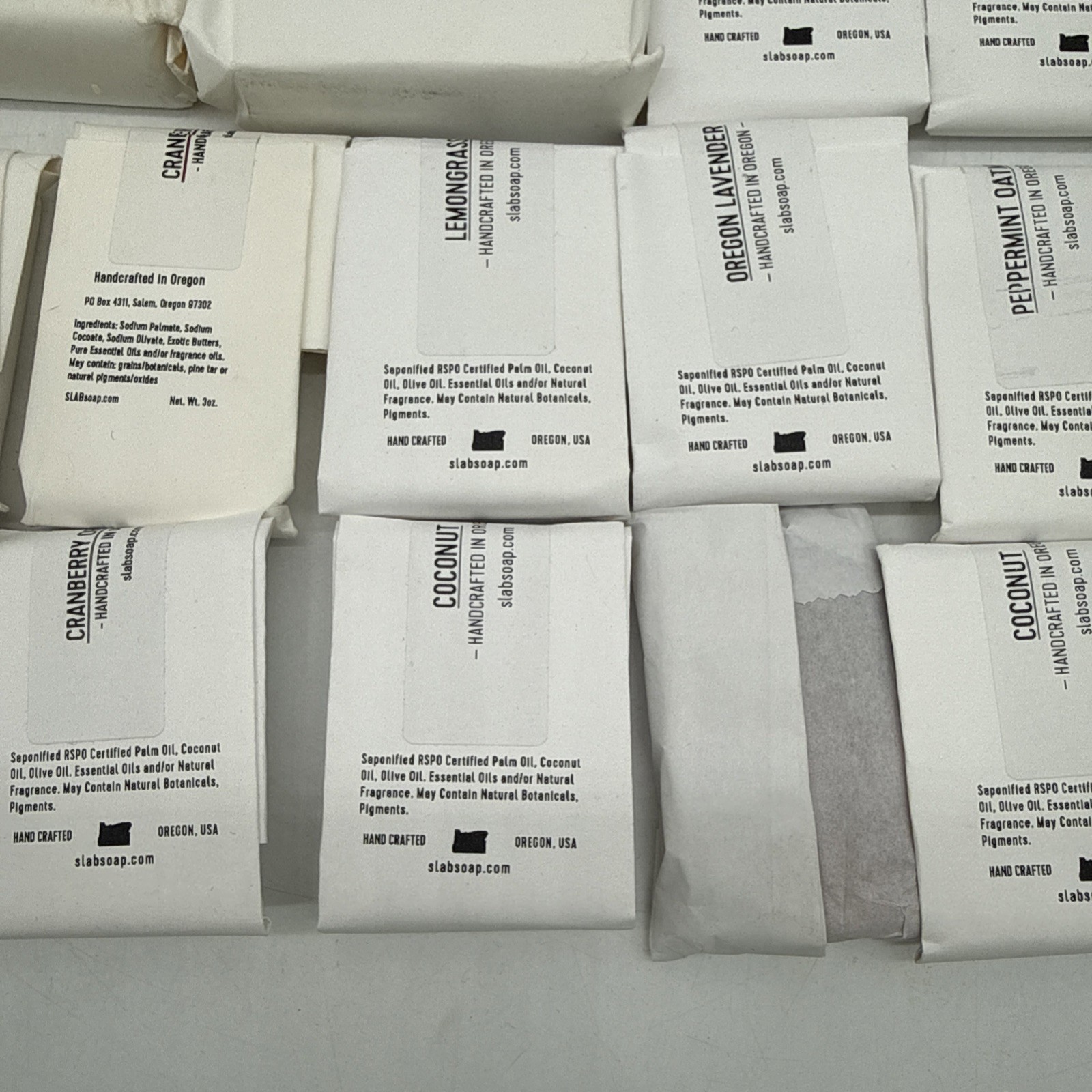Slab Bar Soap Lot of 16 Bars (Various Sizes/Scents) — NEW