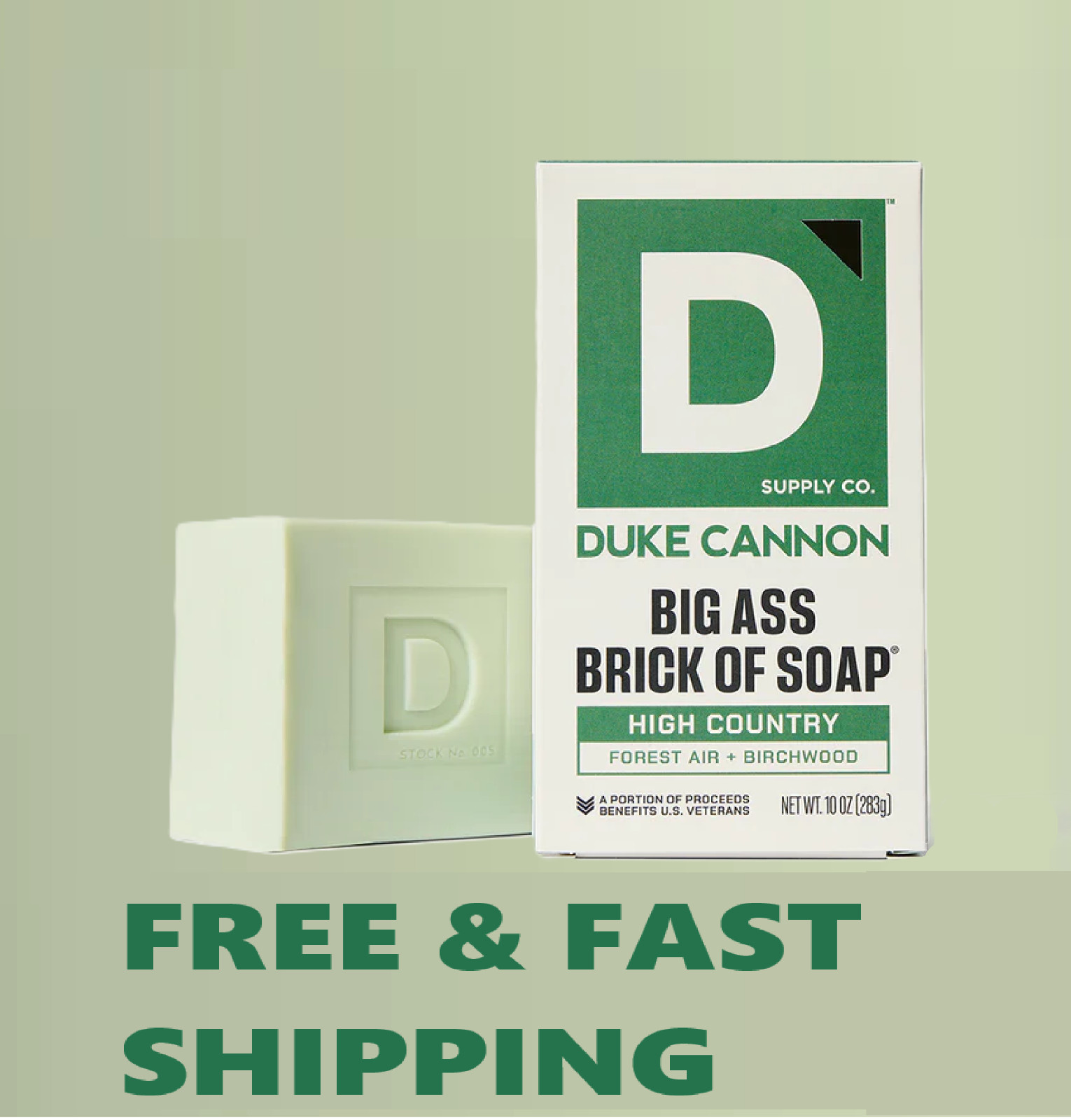 Duke Cannon Big Ass Brick of Soap High Country 10 oz Forrest Air + Birchwood