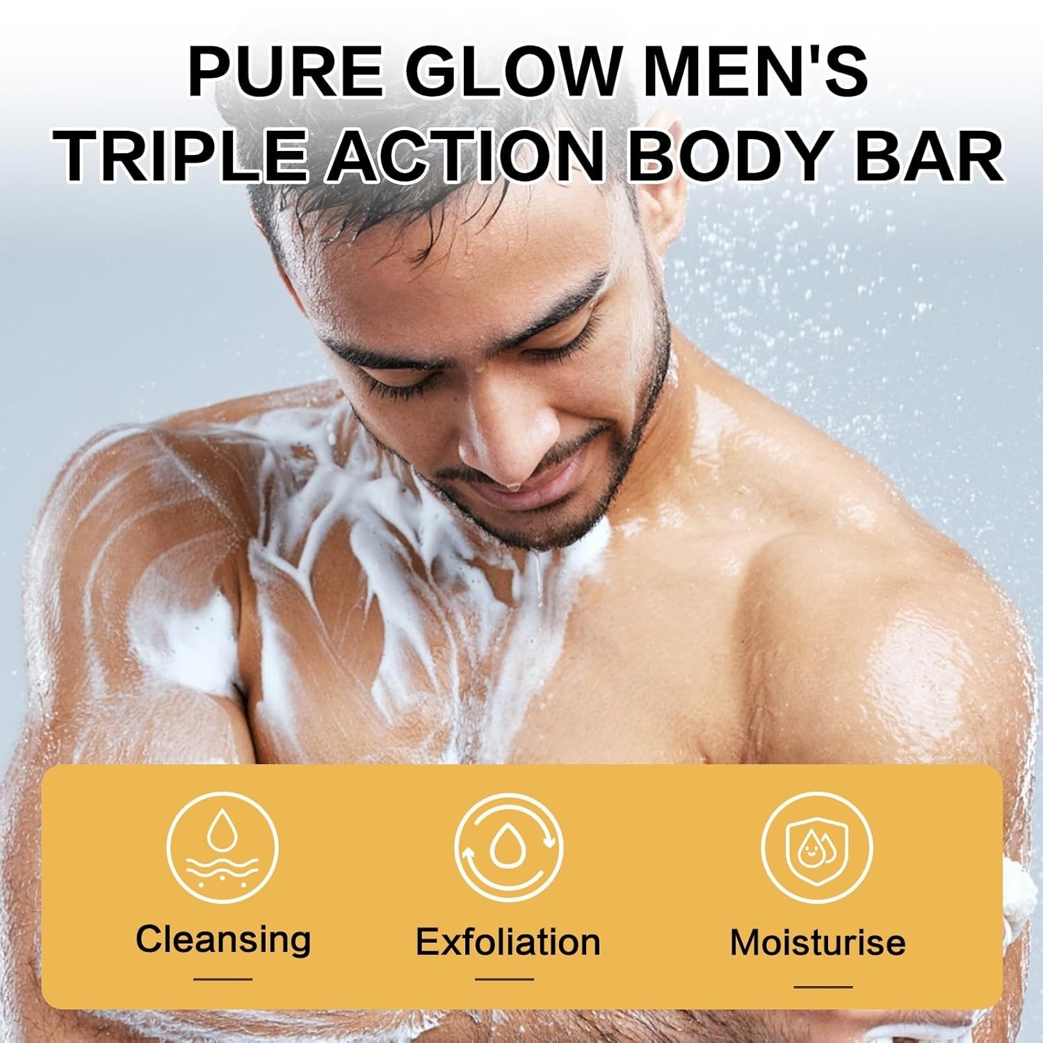 3-in-1 Men’s Body Bar Soap Set for Summer – 2 PCS Exfoliating & Moisturizing …