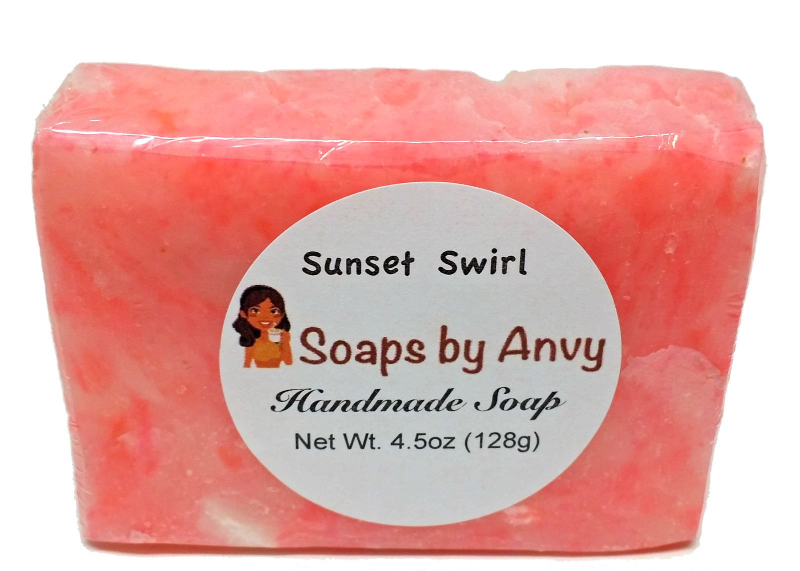 Handmade Soap – Single Bar Sunset Swirl Natural Organic Vegan w/Coconut Oil