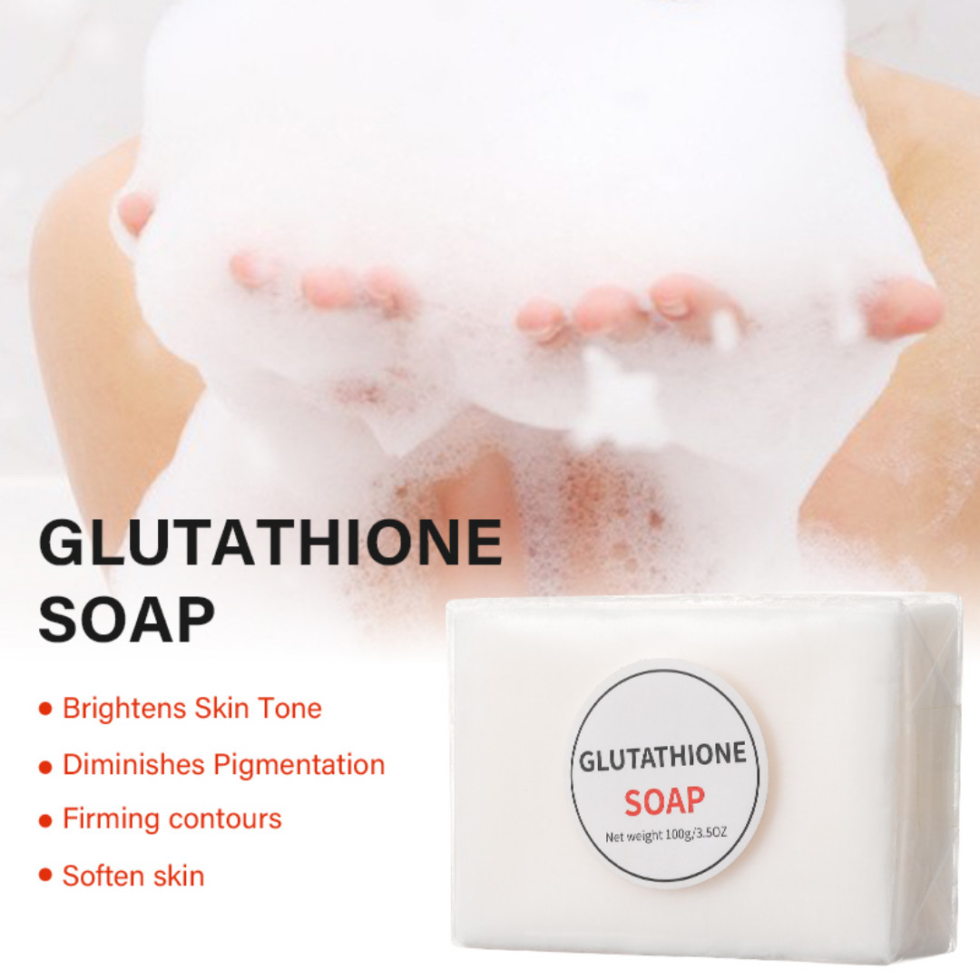 [ Pack of 5] Pure GLUTATHIONE SOAP Skin Whitening Bleaching Facial Soap Bar 100g