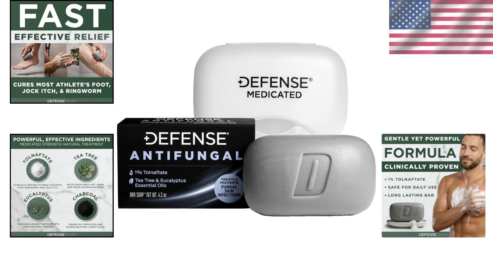 Natural Antifungal Bar Soap with Snap-Tight Case – 4.2oz for Everyday Protection