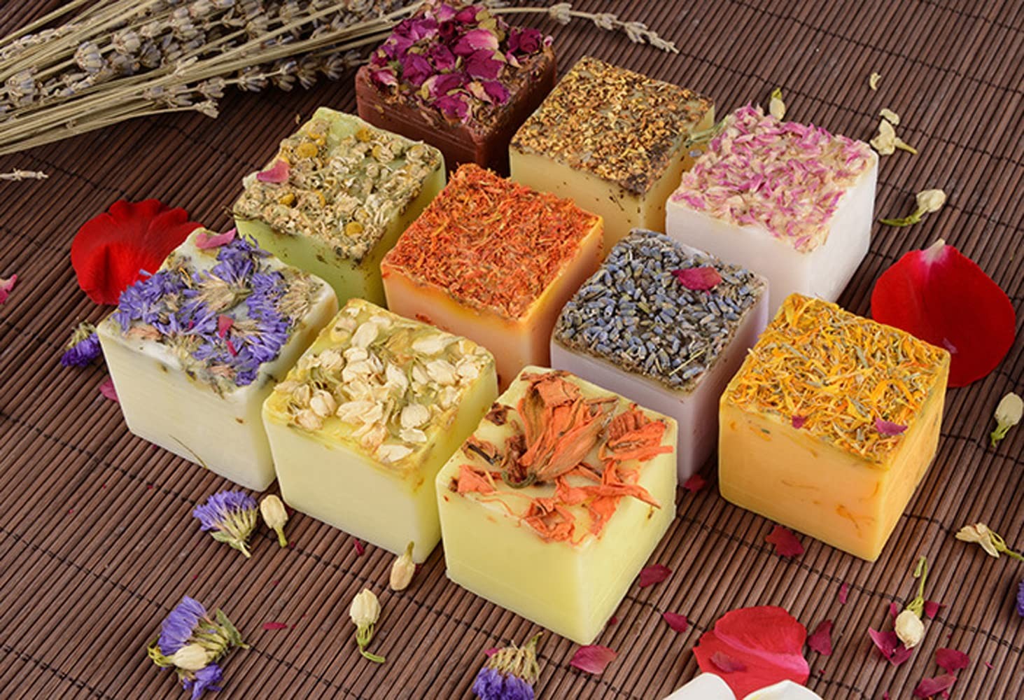 Rose Flower Botanical Soap Bar,110G Handmade Natural Essential Oil Floral Bod…