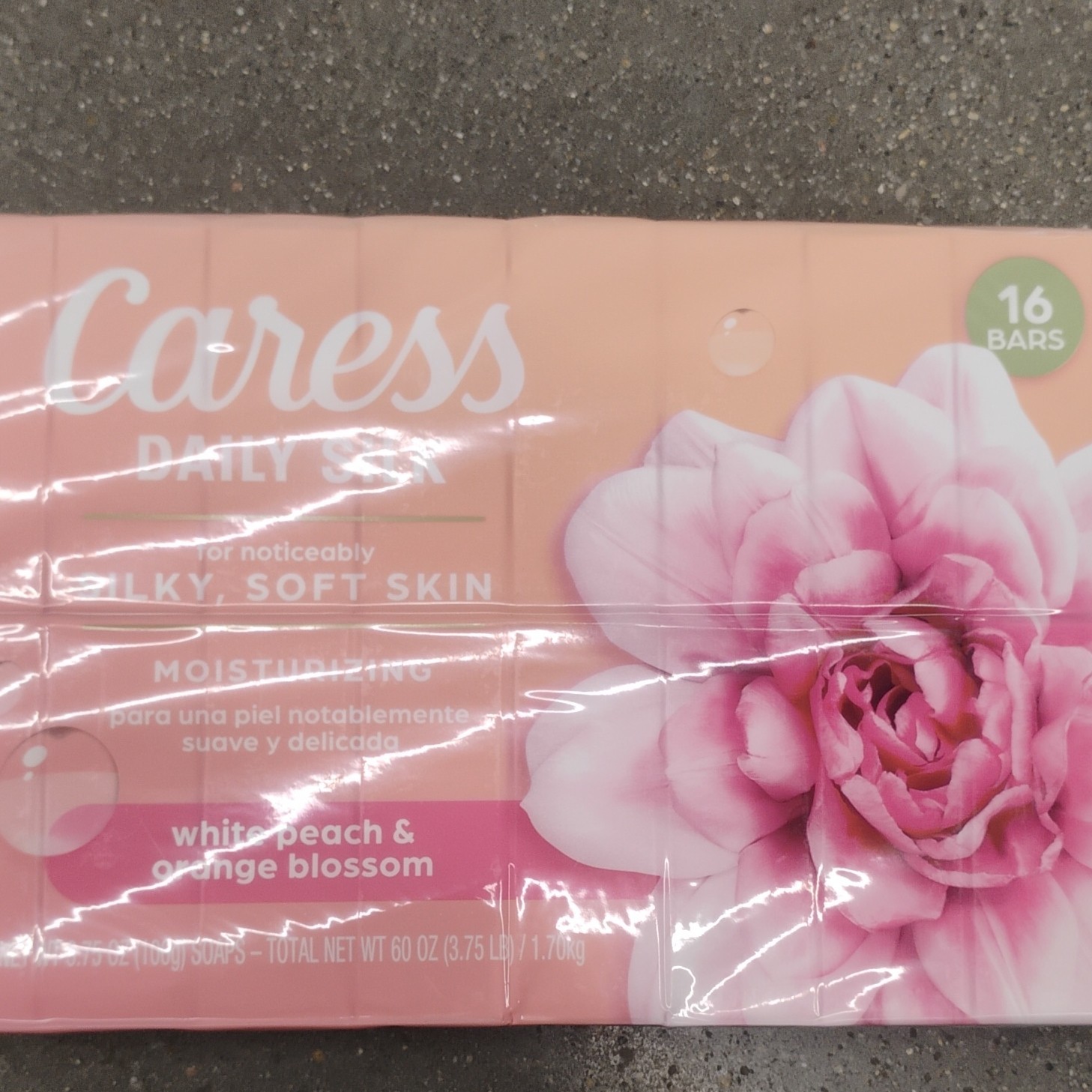 Caress Daily Silk Moisturizing Bar Soap White Peach & Orange Blossom 16 Bars 60…