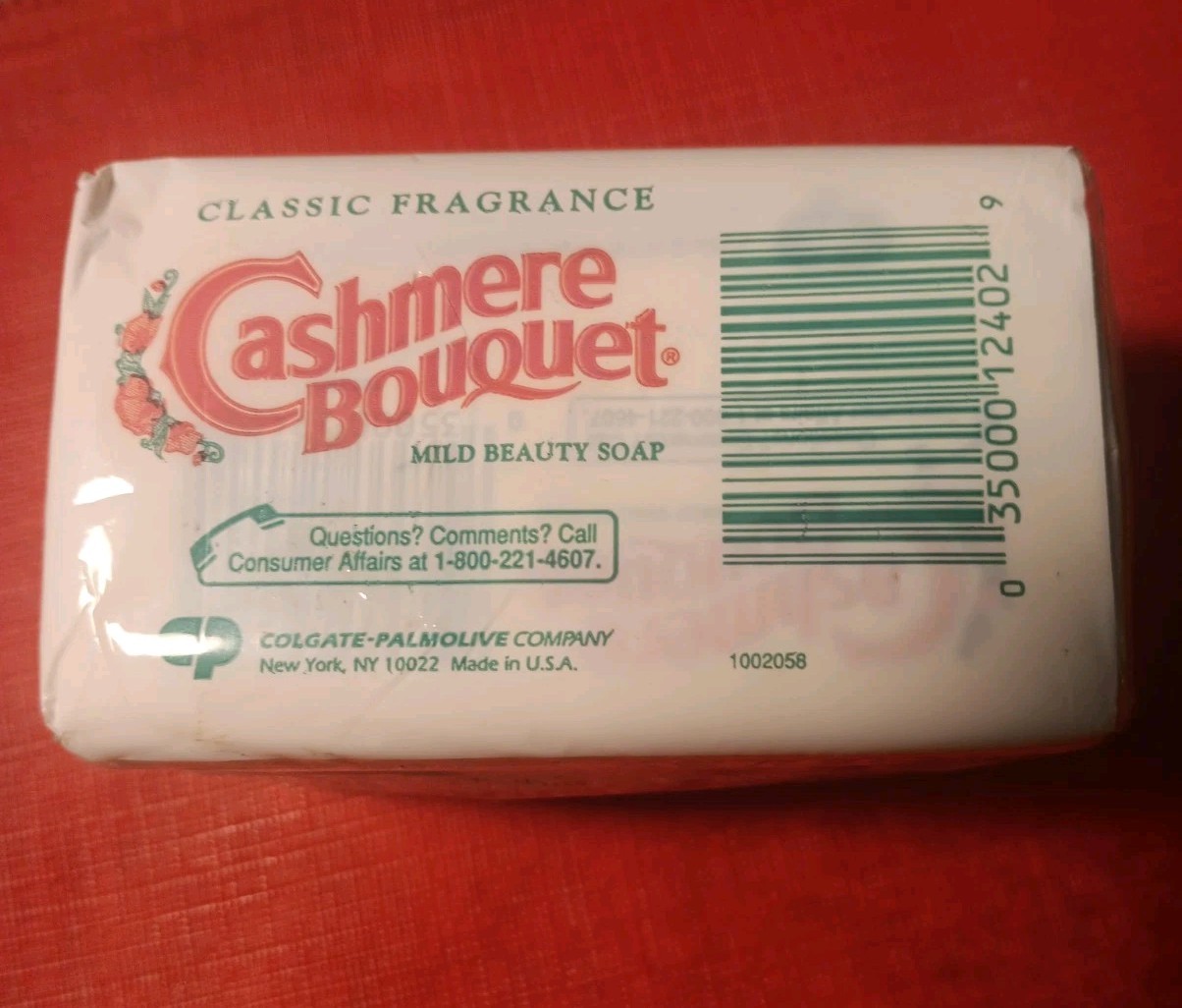 Vtg Cashmere Bouquet Beauty Soap 3 Bars 4.25oz NOS Classic Fragrance