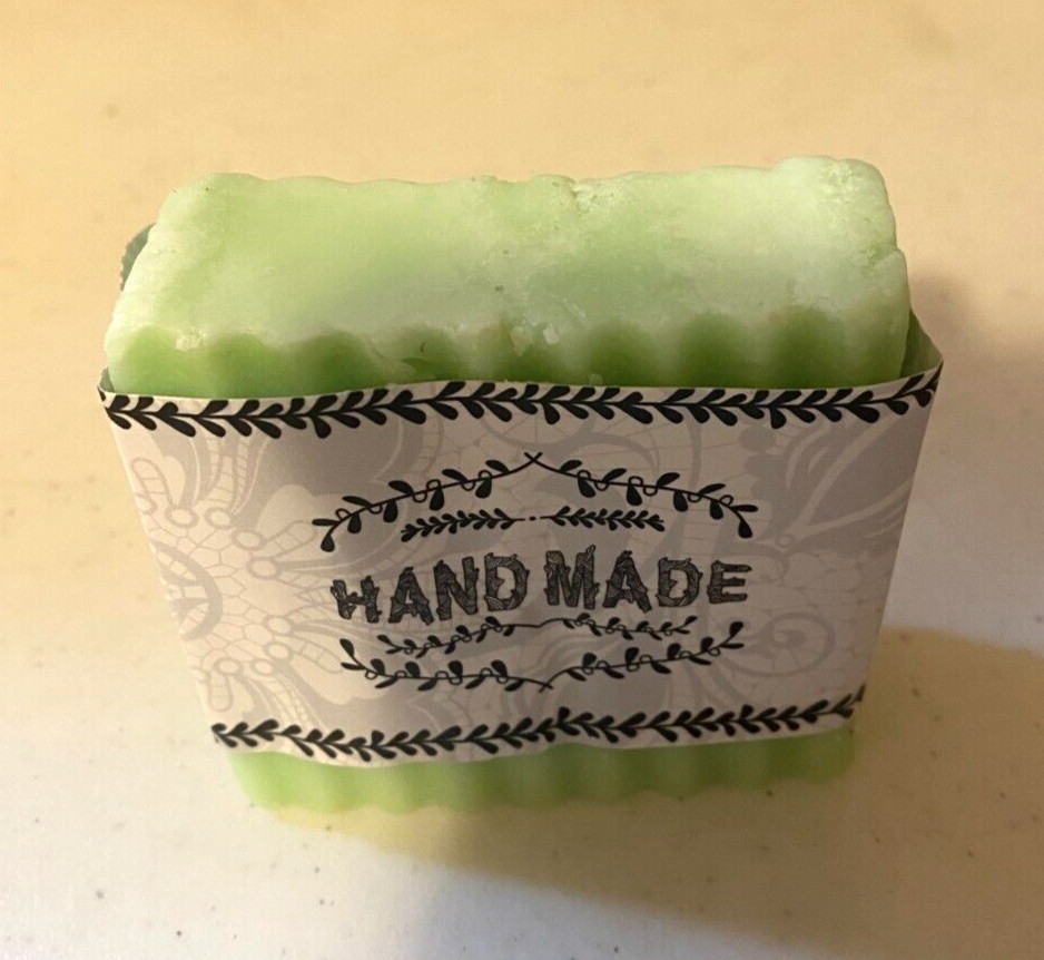 CUCUMBER MINT HANDMADE SOAP 1 Bar, Buy Bulk To Save On Shipping!