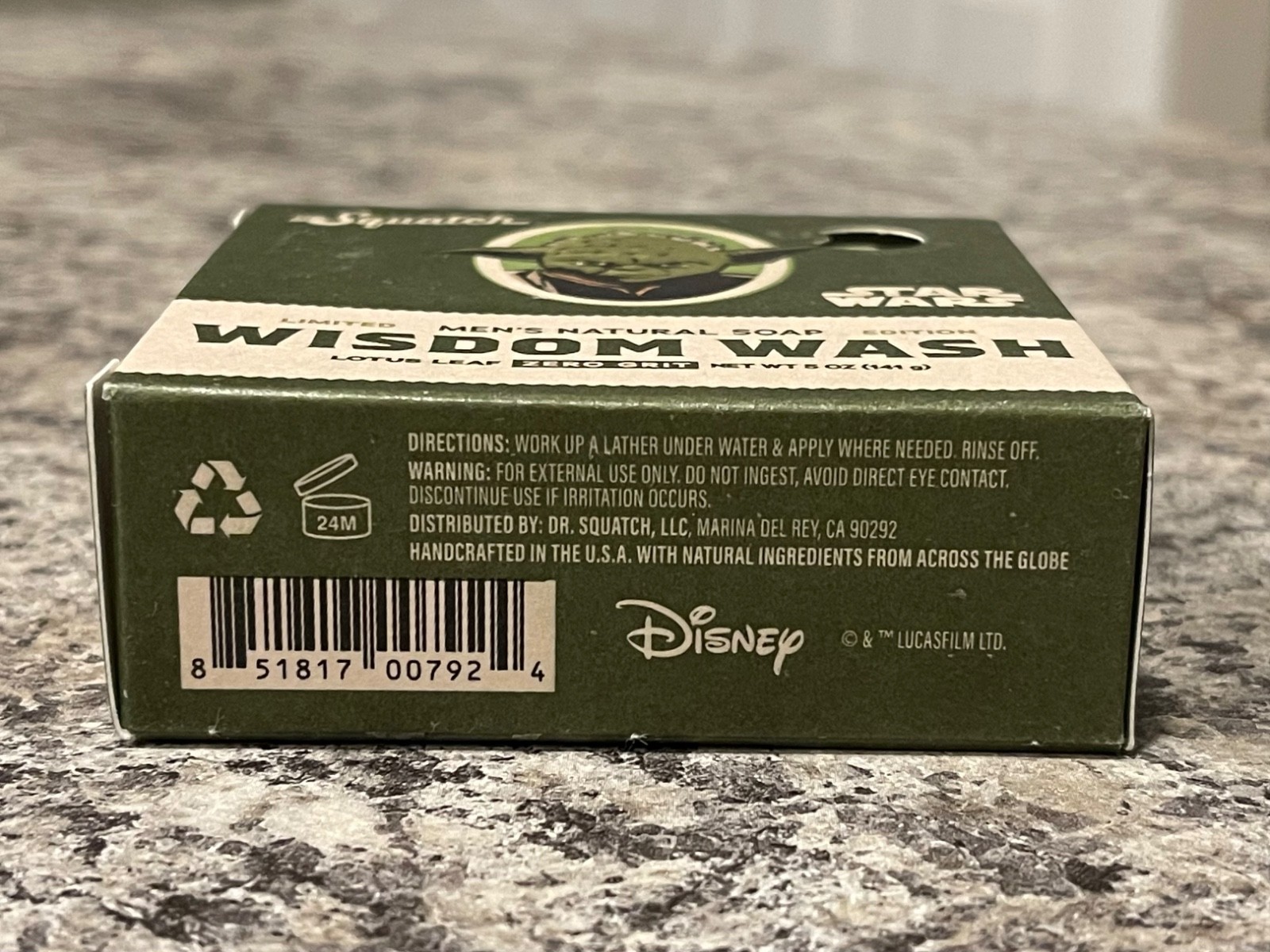 Dr. Squatch STAR WARS Wisdom Wash Limited Edition Soap Yoda 5oz