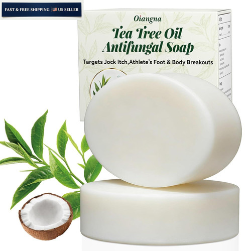Antifungal Soap, Tea Tree Soap Bar for Back Acne, Athlete’s Foot,…