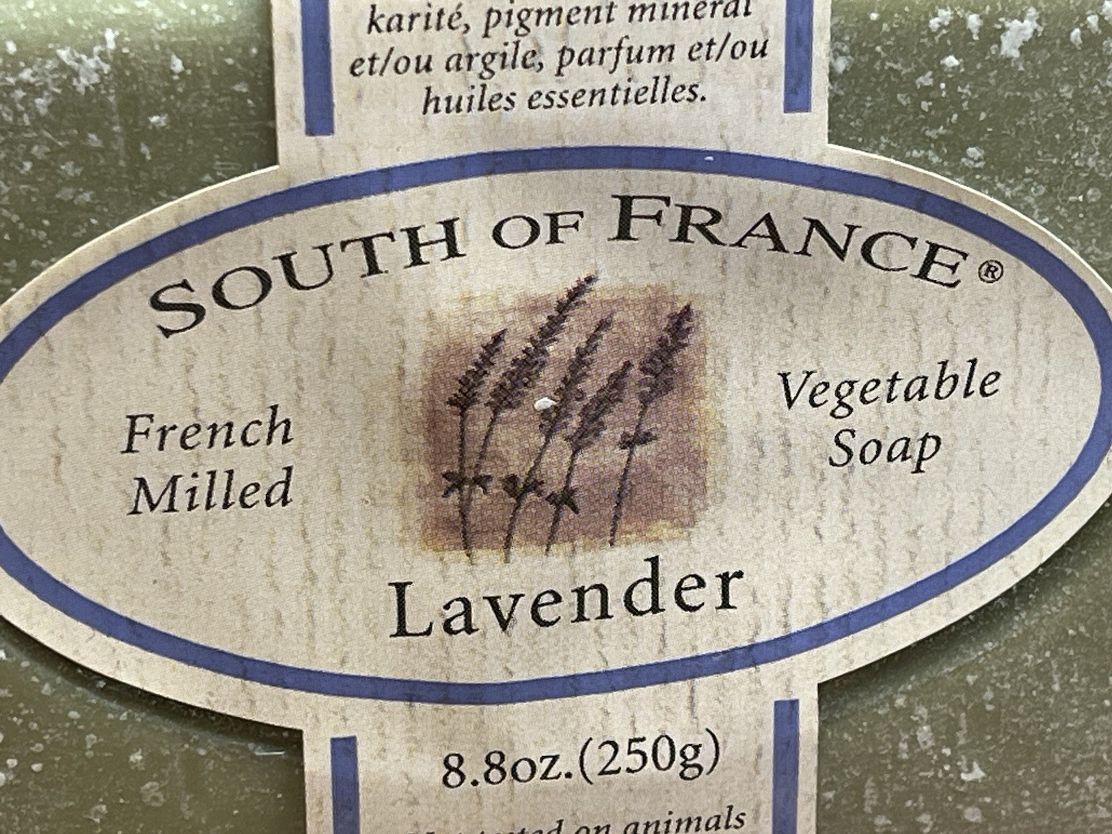 2 NEW South of France LAVENDER Bath Sized Soap Bars “French Milled” 8.8oz Sealed
