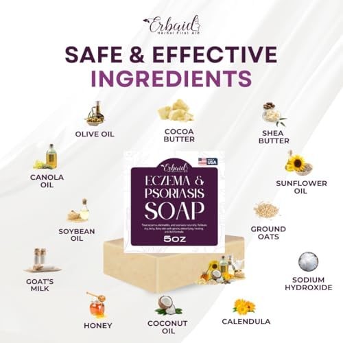 Eczema Soap Bar for Face and Body – All Natural Dermatitis, Psoriasis Treatment