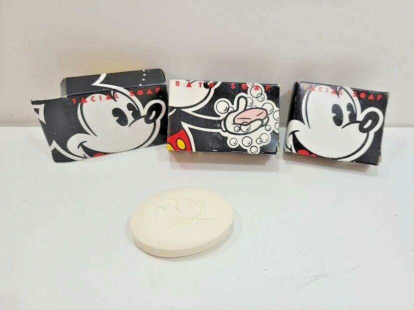 (3) Vintage 1990 Walt Disney Resort Mickey Mouse Bath & Facial Bar Soap