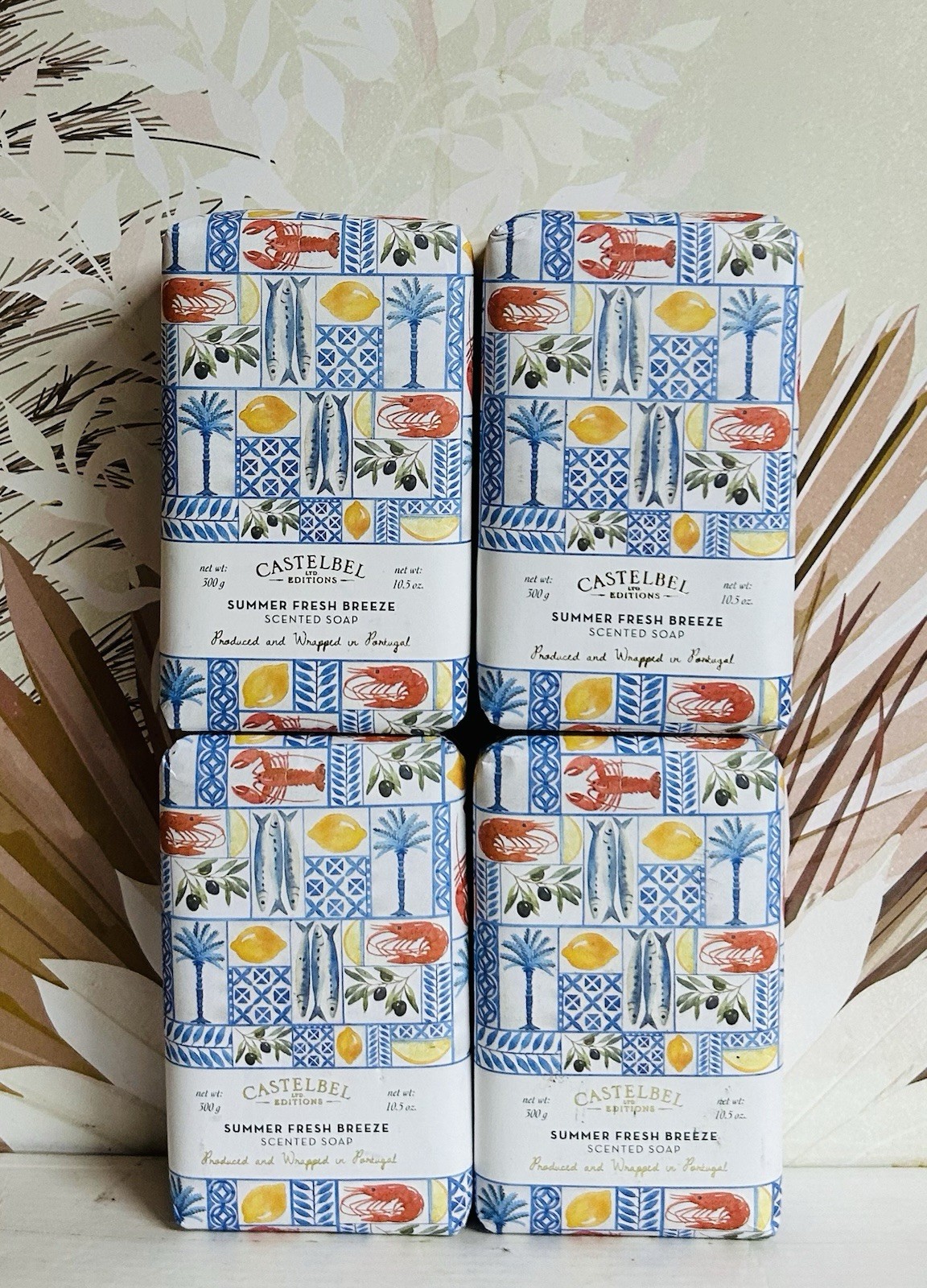 4-Pack Castelbel ~ Summer Fresh Breeze Bar Soap 10.5 oz Each