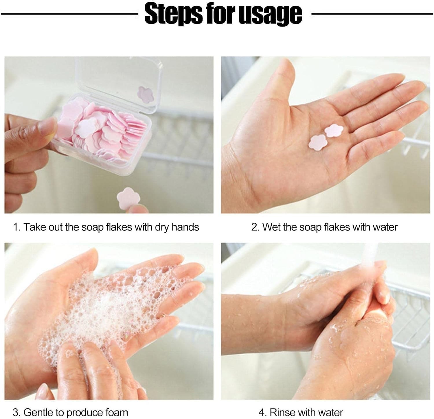 1000 Pink Soap Sheets: Lightweight, Portable Hygiene for Travel and Hiking