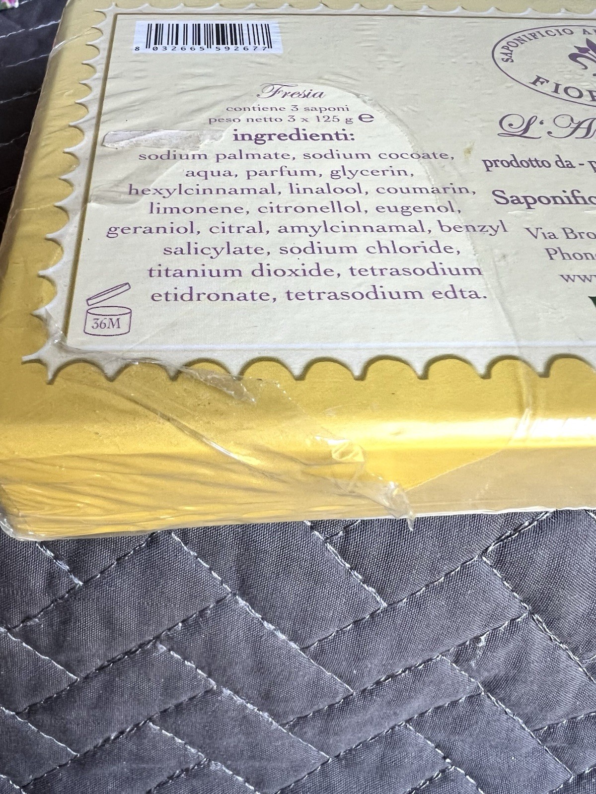 Saponificio Artigianale Fiorentino Fresia 3 Soaps • 4.40 oz Each • Made In Italy