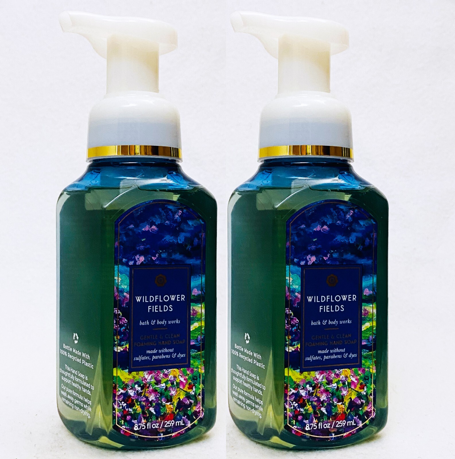 2 Bath & Body Works WILDFLOWER FIELDS Gentle Foaming Hand Soap 8.75 oz