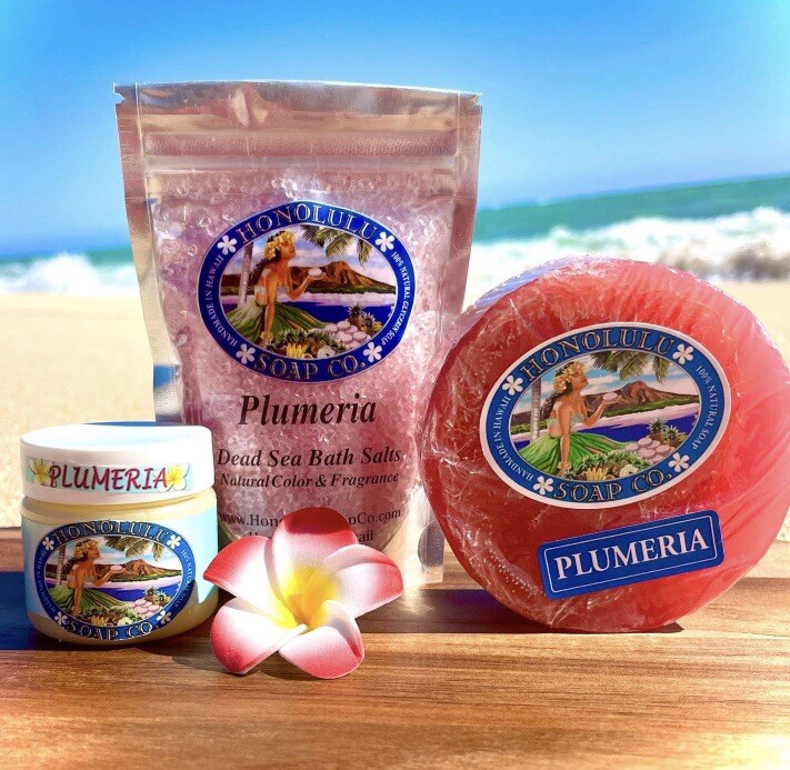 Honolulu Soap Company – PLUMERIA Hawaiian Pedicure Pack Gift Set-Made in the USA