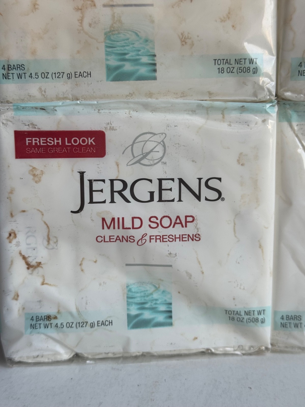 Jergens Mild Soap 4.5 Oz Bars – FOUR (4) Packs of 4 Bars 16 Bars Total New