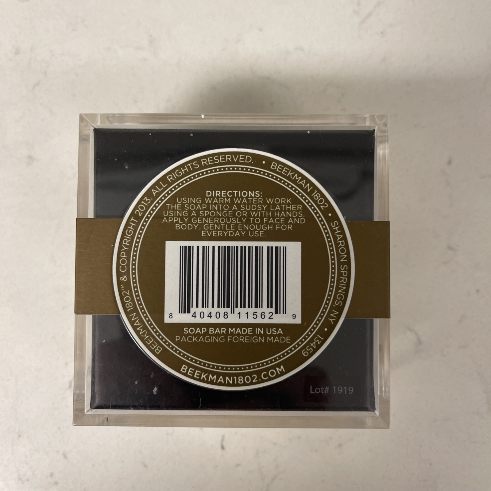 NEW Beekman Lump of Gold Shimmer Soap Star Anise Bergamot Sealed 8 oz