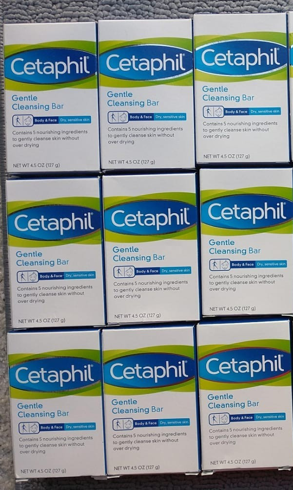 9 Cetaphil Gentle Cleansing Bar Body and Face For Dry Sensitive Skin 4.5 Ounces
