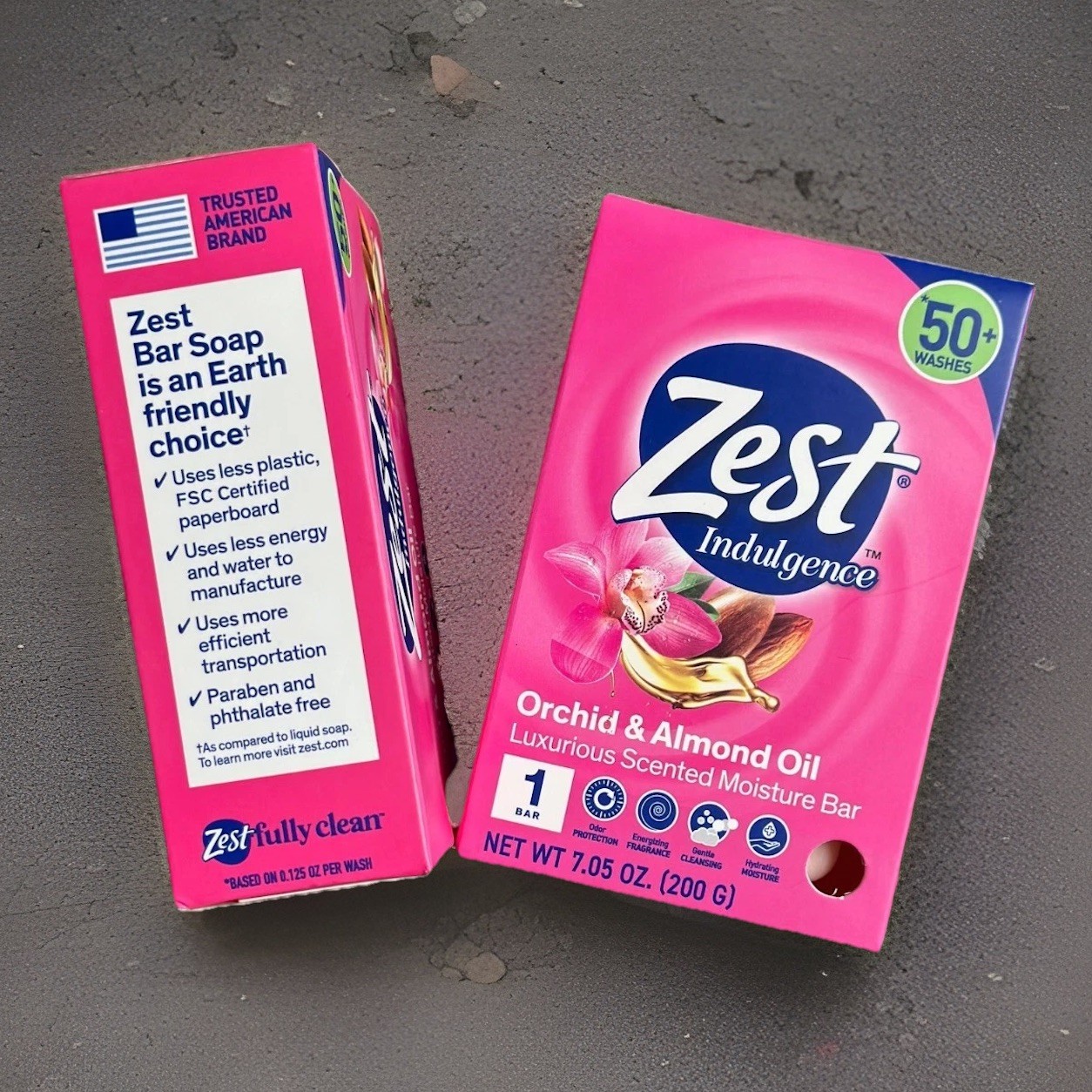 ZEST Bar Soap Moisturizing Lush Orchid & Almond Oil Large Bars 7.05oz Lot Of 2