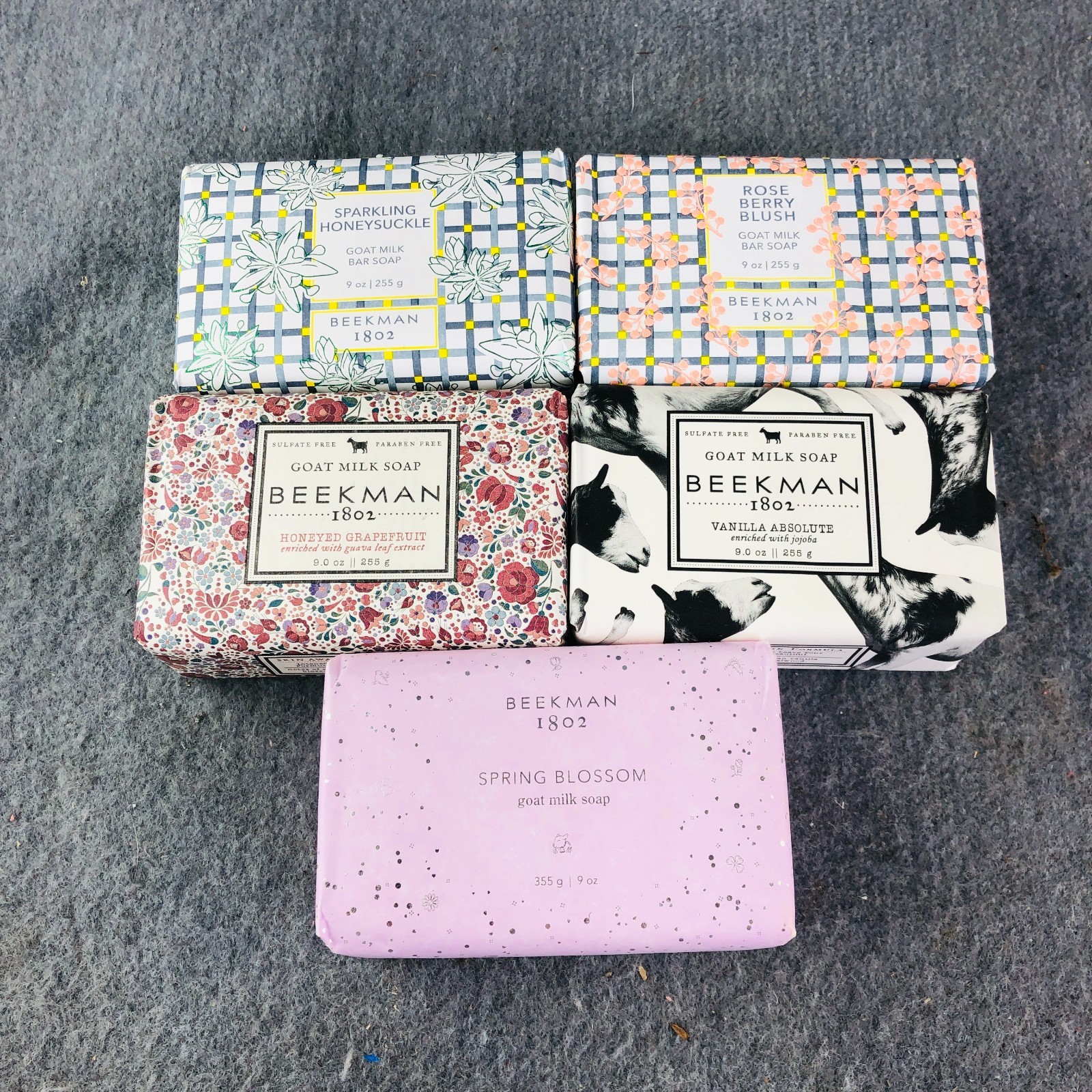 5 NEW Beekman 1802 Goat Milk Soap 9 oz Bars All Different Scents ~ See Photos A