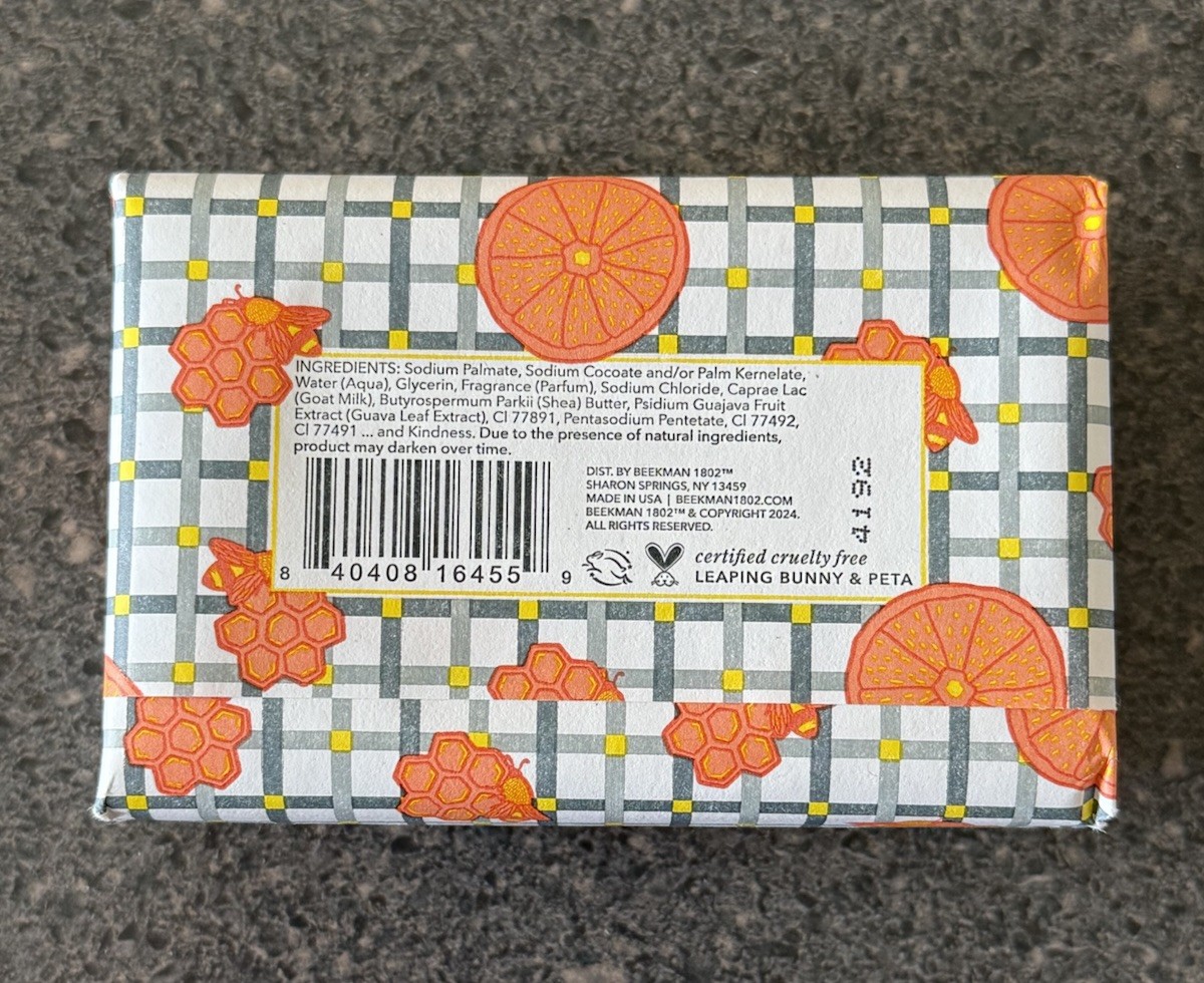Beekman 1802 Goat Milk Bar Soap – HONEYED GRAPEFRUIT – full size 9.0 oz