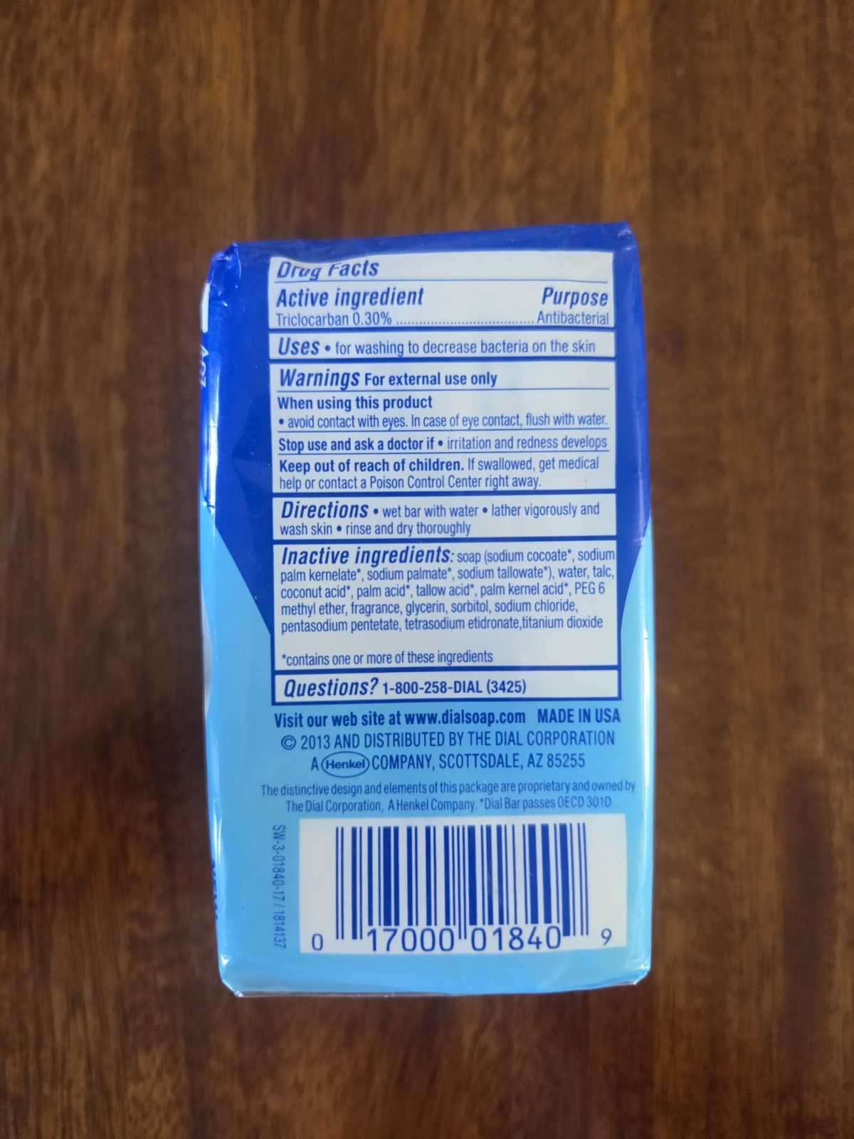 Dial Antibacterial Soap Bars, Spring Water, 3 Bars, 4 oz Each, New, Sealed