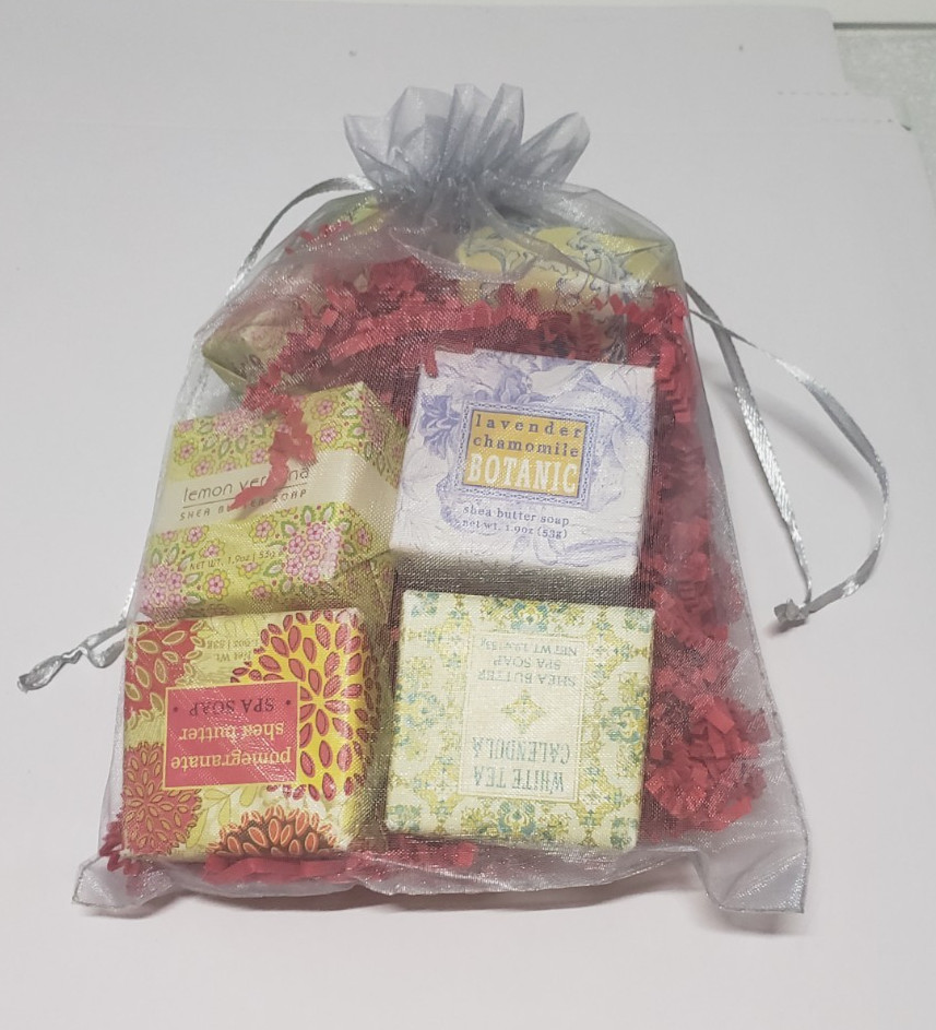 Luxurious Bundle of 6 – 1.9oz Square Little Natural Soaps in a Gift Bag New