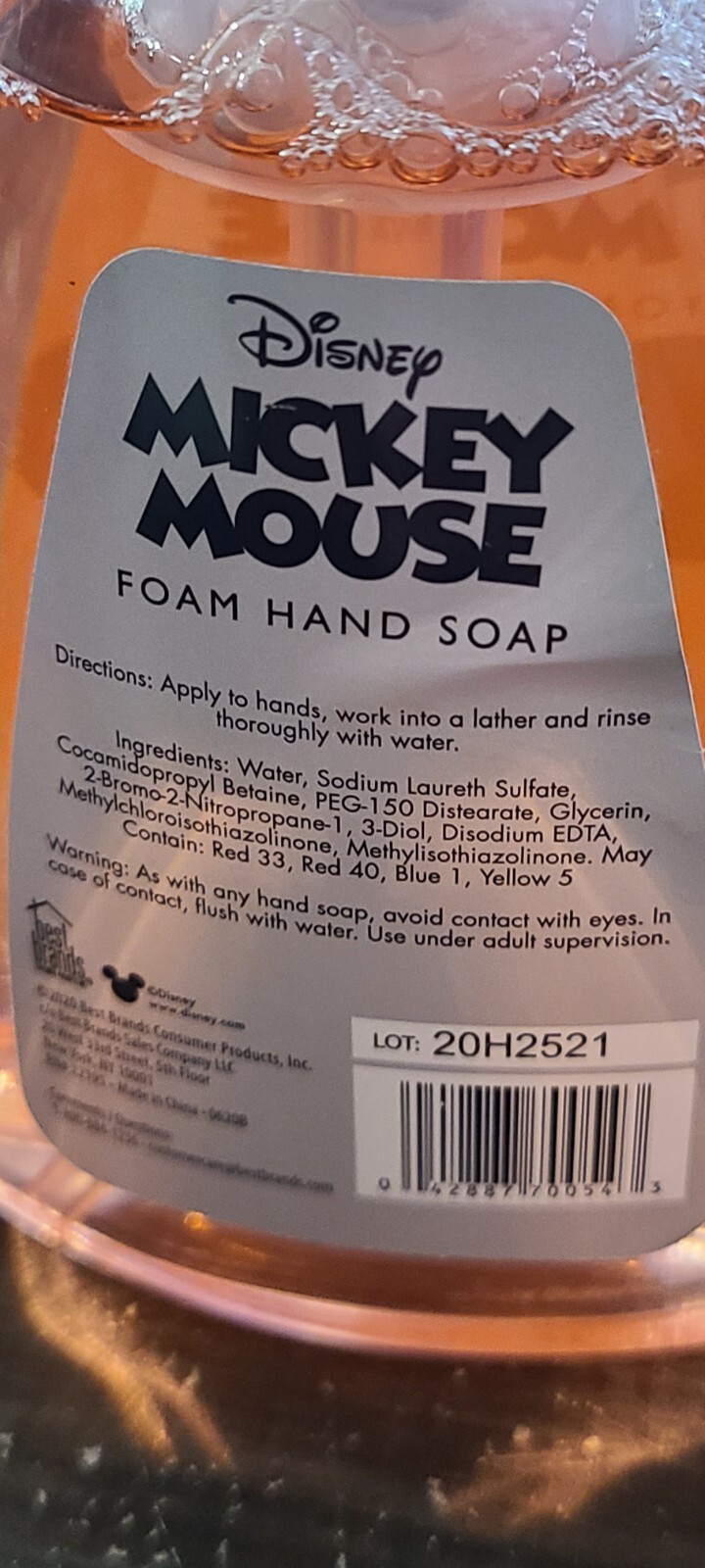 mickey & mini mouse foam hand soap lot of 4