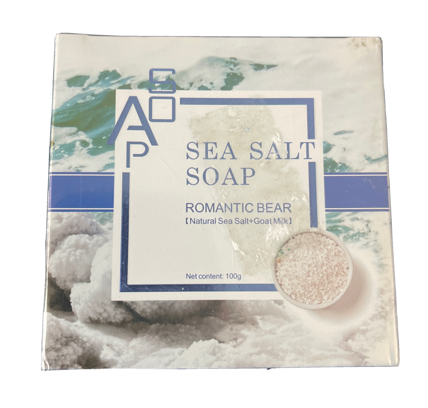 Romantic Bear Sea Salt Soap Natural Sea Salt & Goat Milk 100g