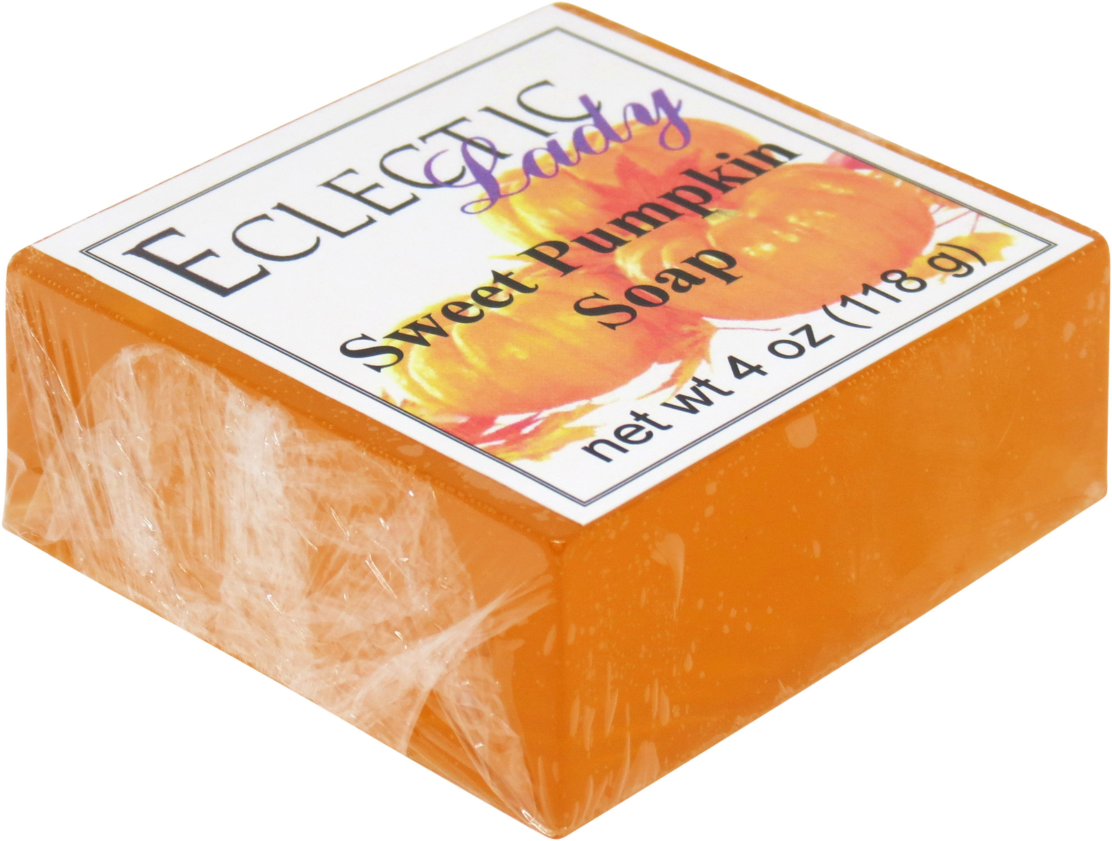 Sweet Pumpkin Glycerin Soap by Eclectic Lady, 4 oz Bar