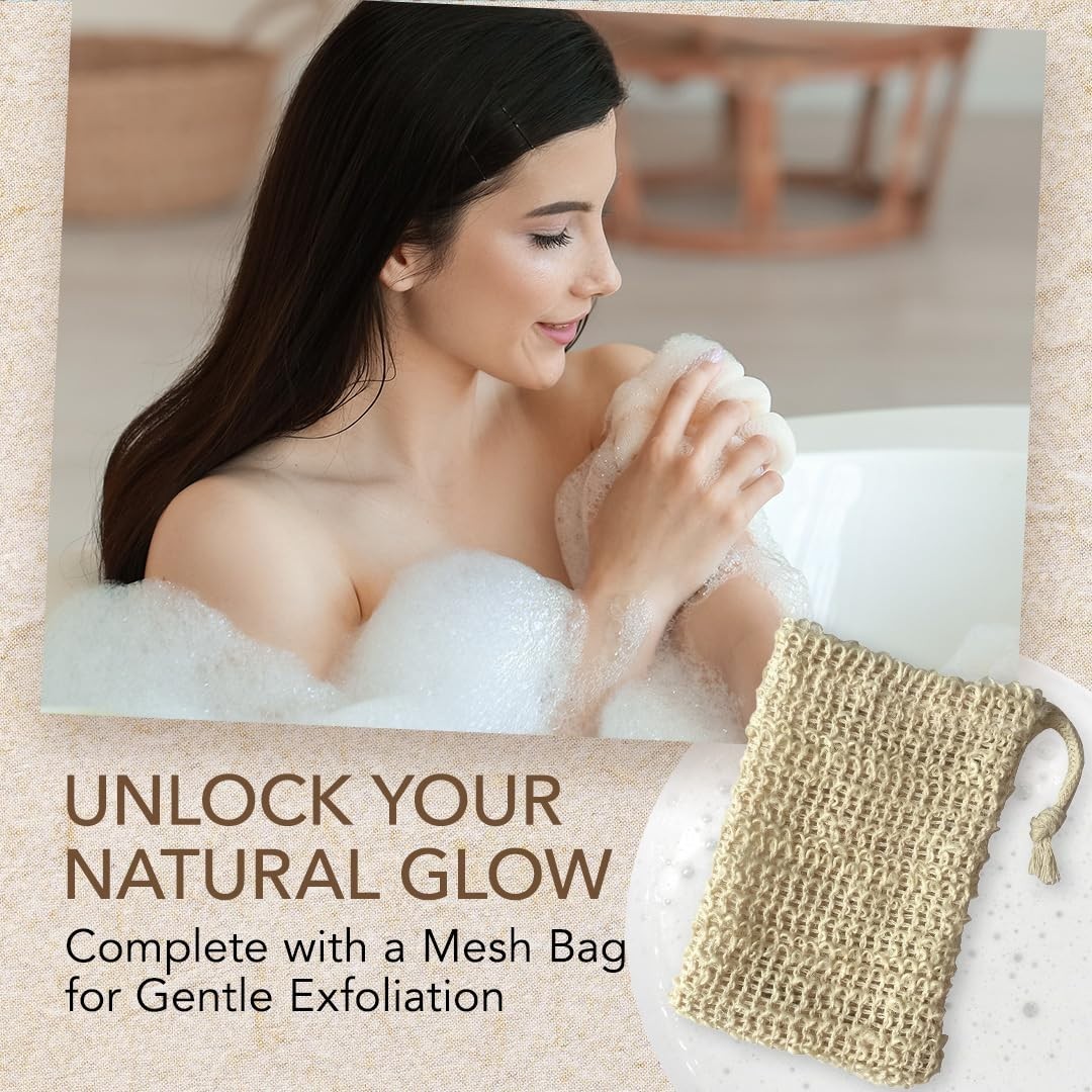 Unscented Goat Milk Soap Set for Sensitive Skin with Natural Ingredients