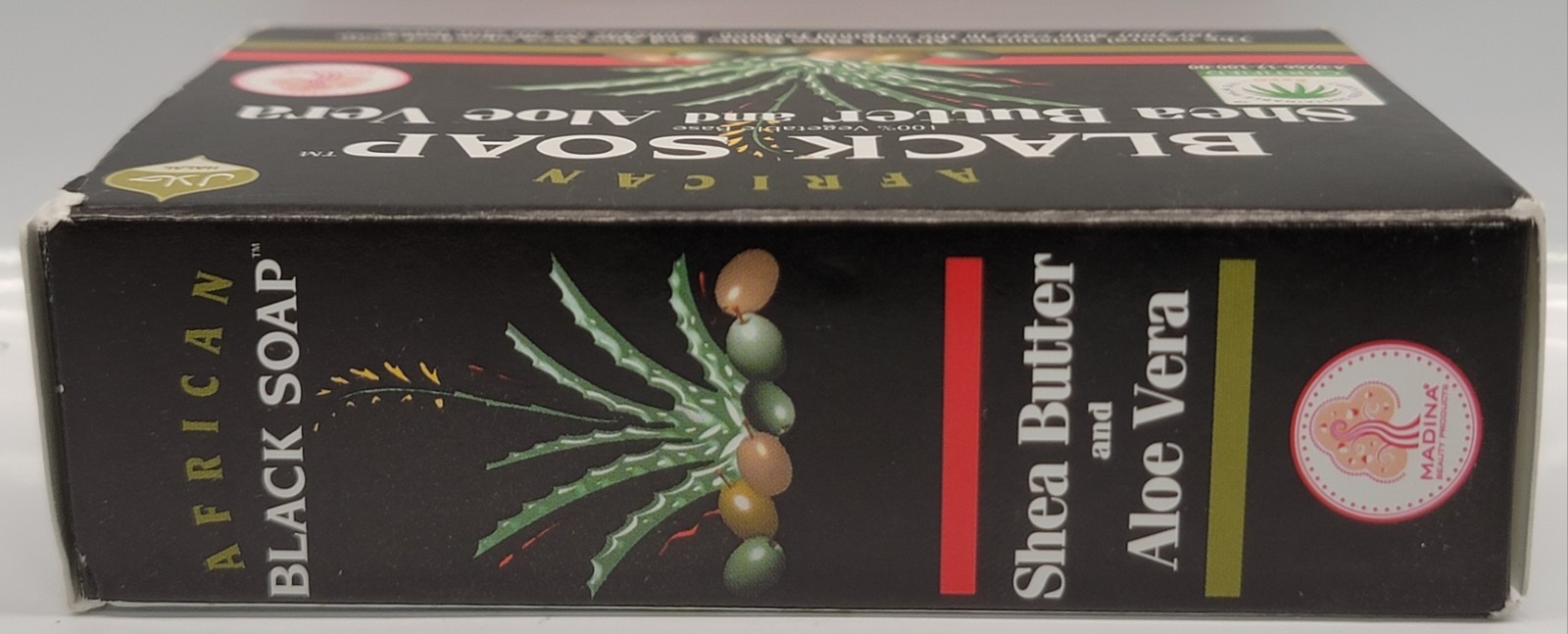 African Black Soap Shea Butter Aloe Vera 3.5 oz Bar 100% Vegetable Base Soap