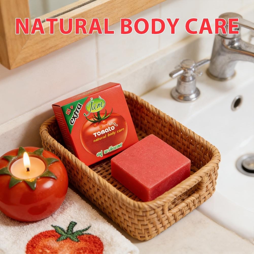 Jam Thailand Tomato Soap 65g Natural Ingredients Cleansing Body For I7L5