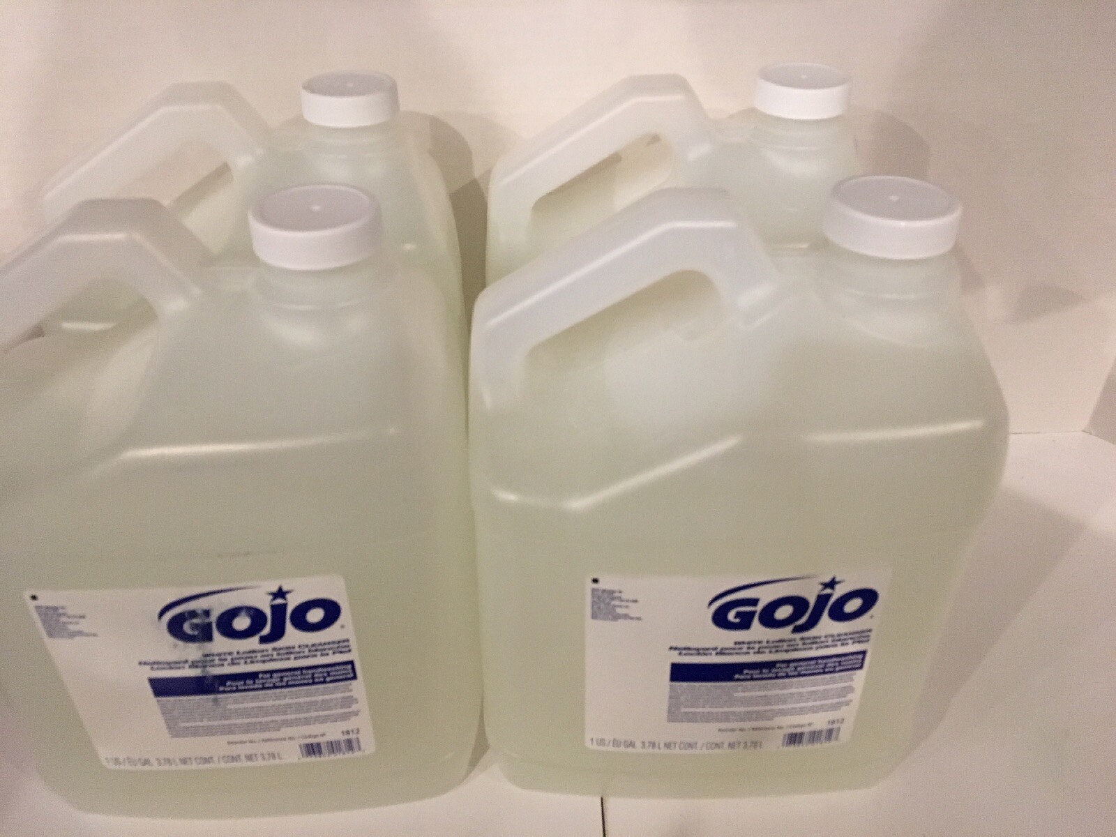 Case of 4 gallons Gojo White Lotion Skin Cleanser 1812 exp 07/202 Lot 4 gals NEW