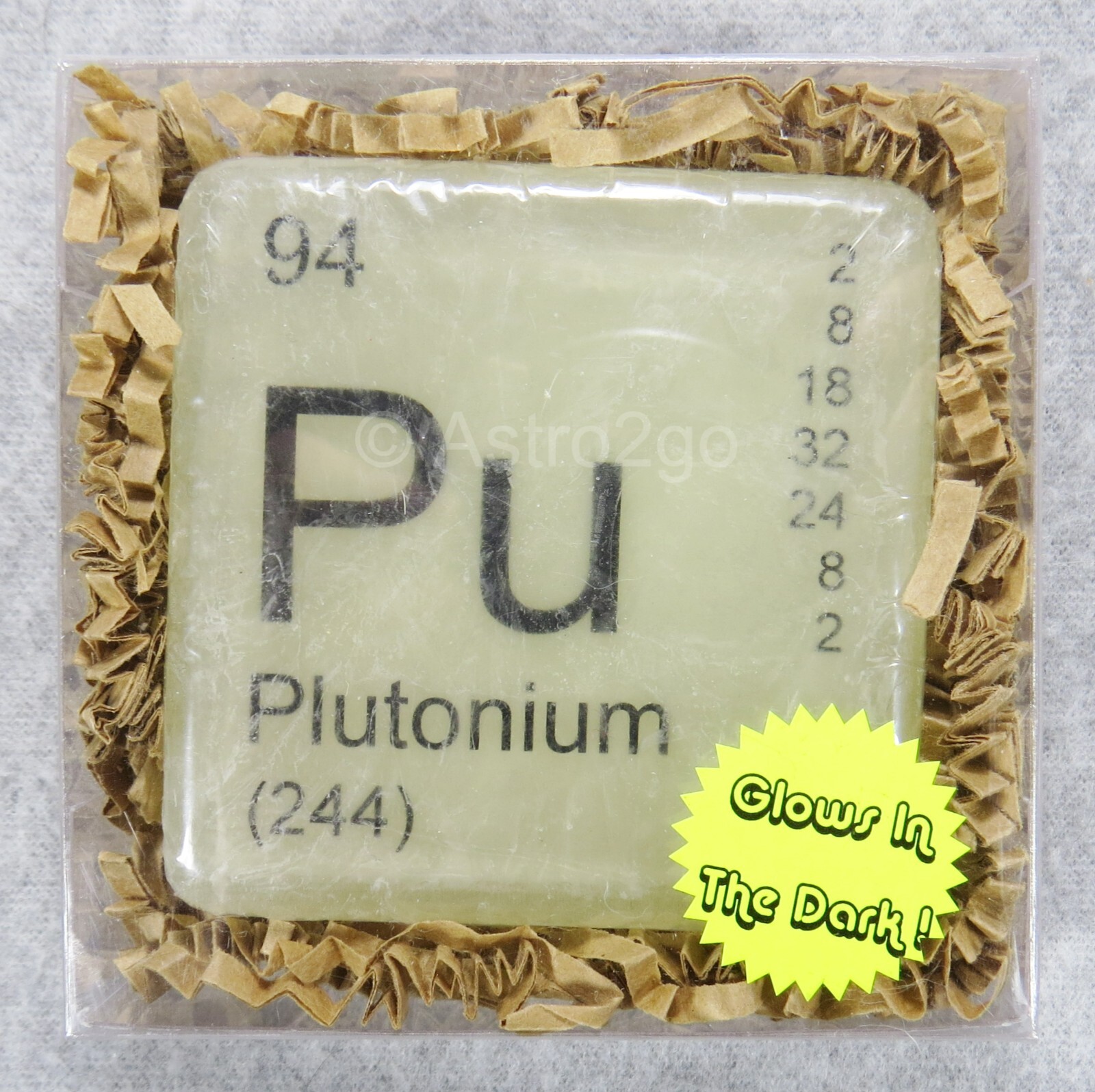 PERIODIC TABLE ELEMENT “Pu” PLUTONIUM NOVELTY GLOW HAND SOAP-4 oz JUST BUBBLY