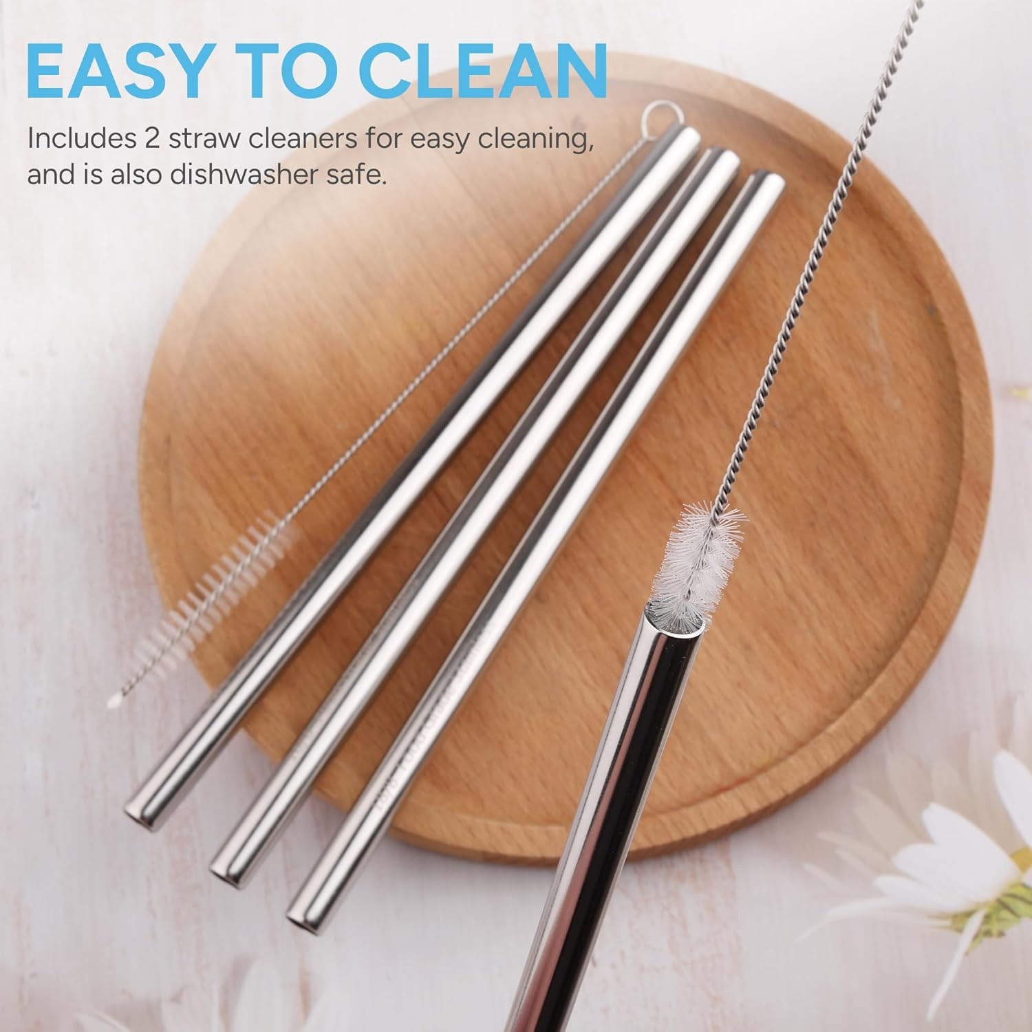 Metal Straw Replacement Set for Owala Water Bottle 40 Oz, 4 Pack (79 chars)