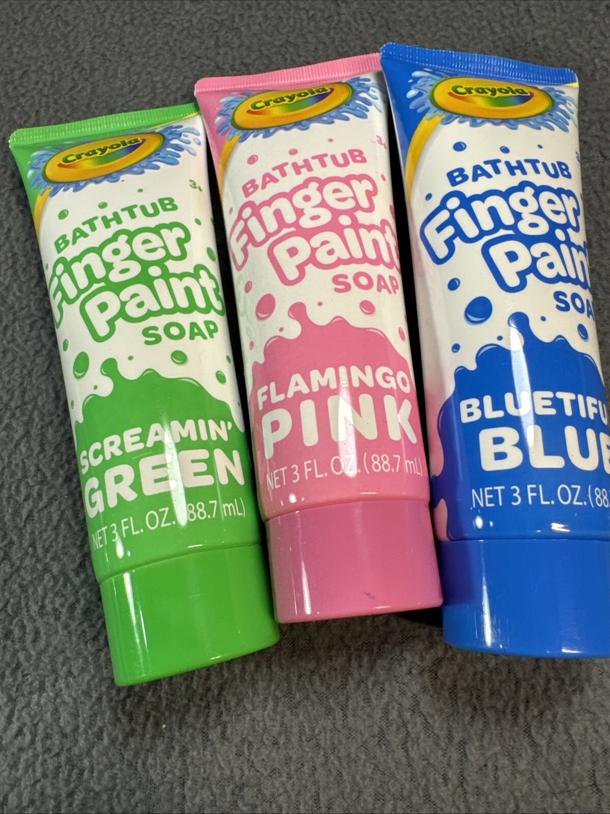 Crayola Bathtub Finger Paint Soap Green Blue Pink Non Toxic Paint Kids Lot Of 11