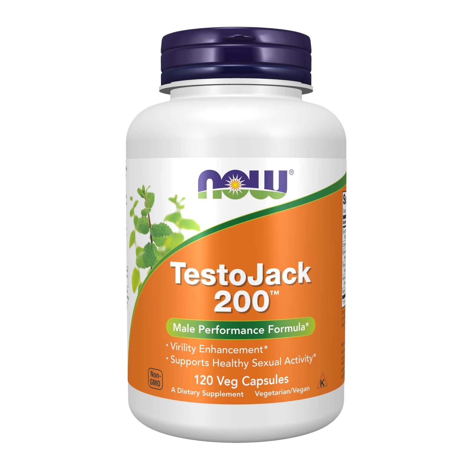 NOW Foods Supplements, TestoJack™ 200 with 120 Count (Pack of 1), Light Brown
